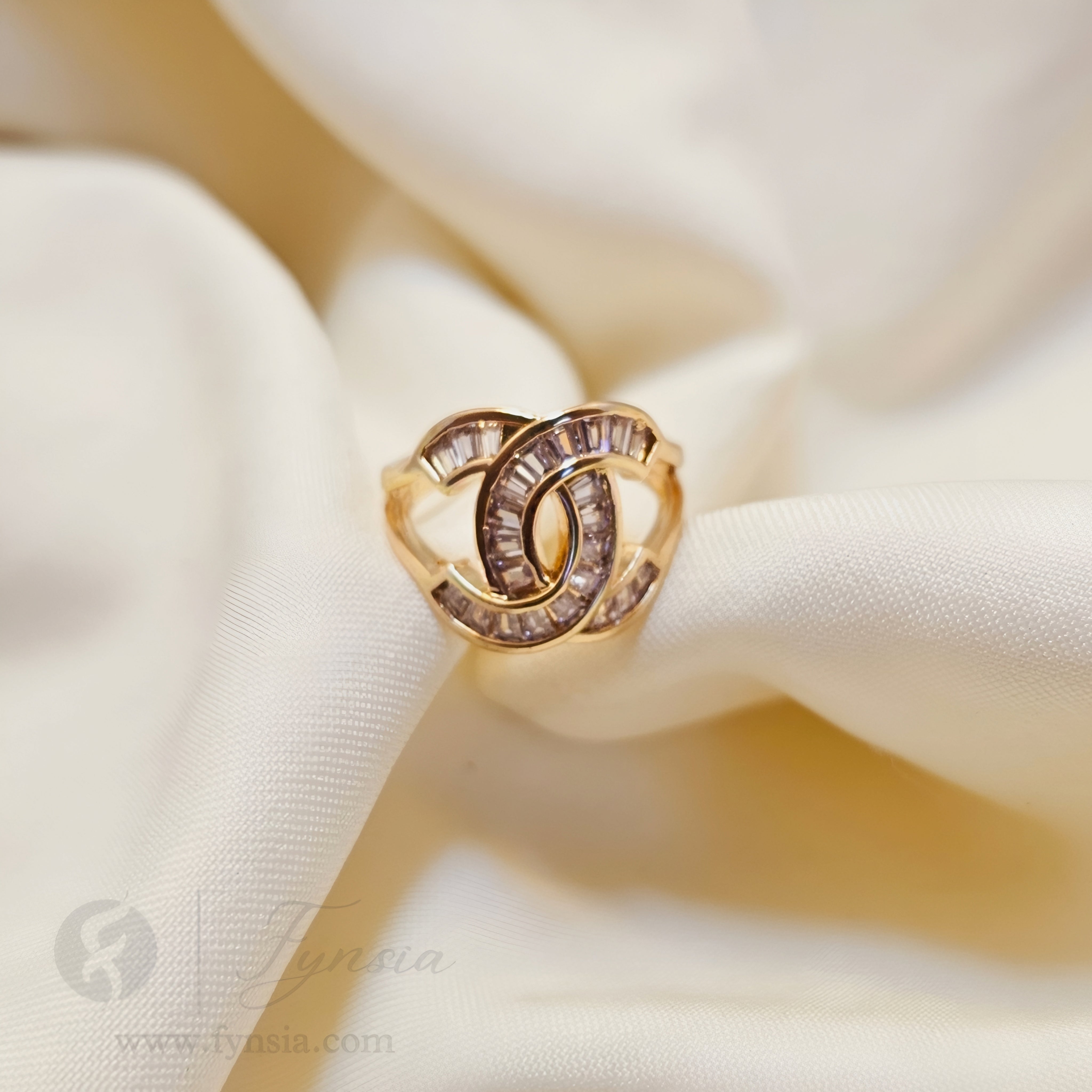 Trishti Gold Ring For Women - Anti Tarnish | Fynsia