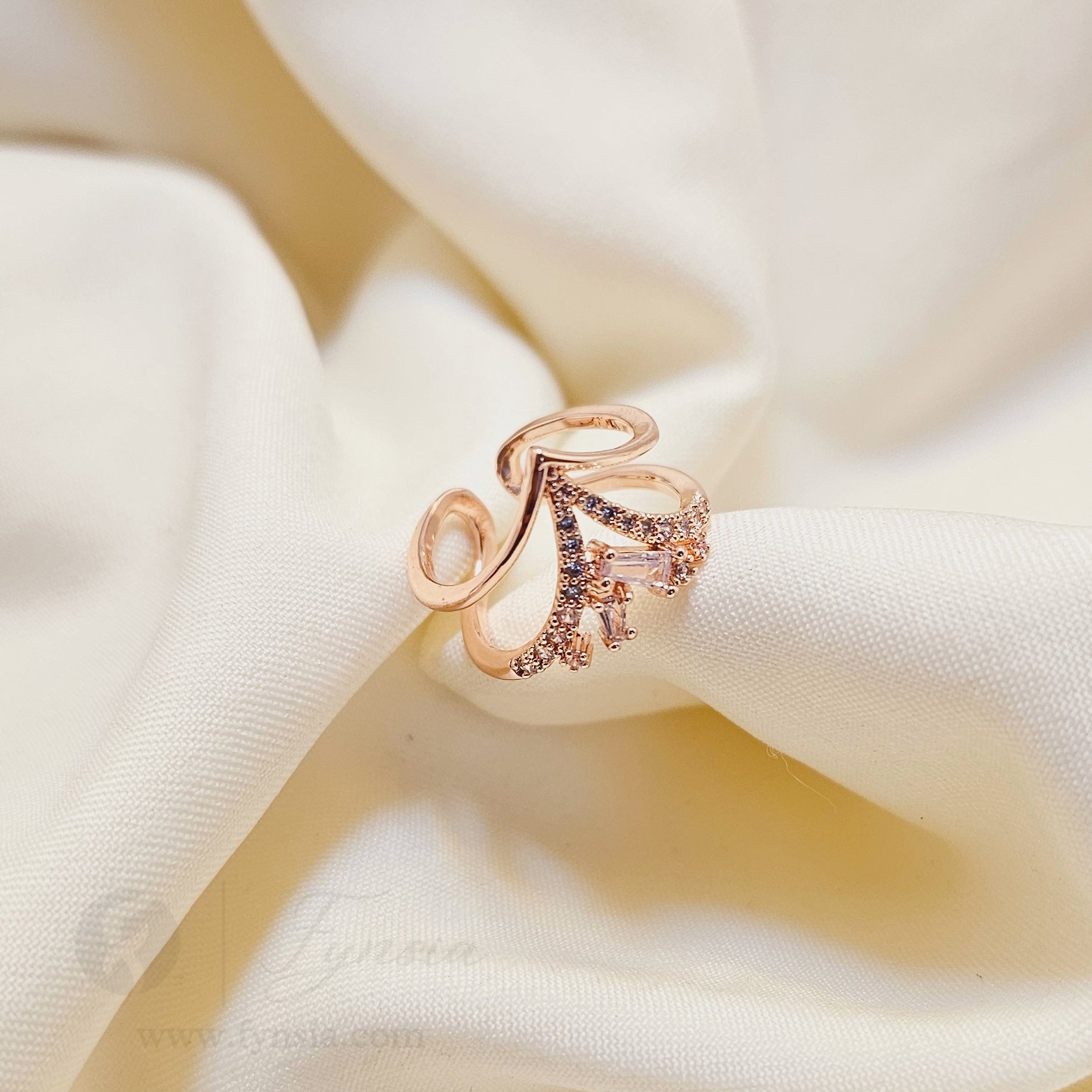 Diana Rosegold Ring For Women - Anti Tarnish | Fynsia