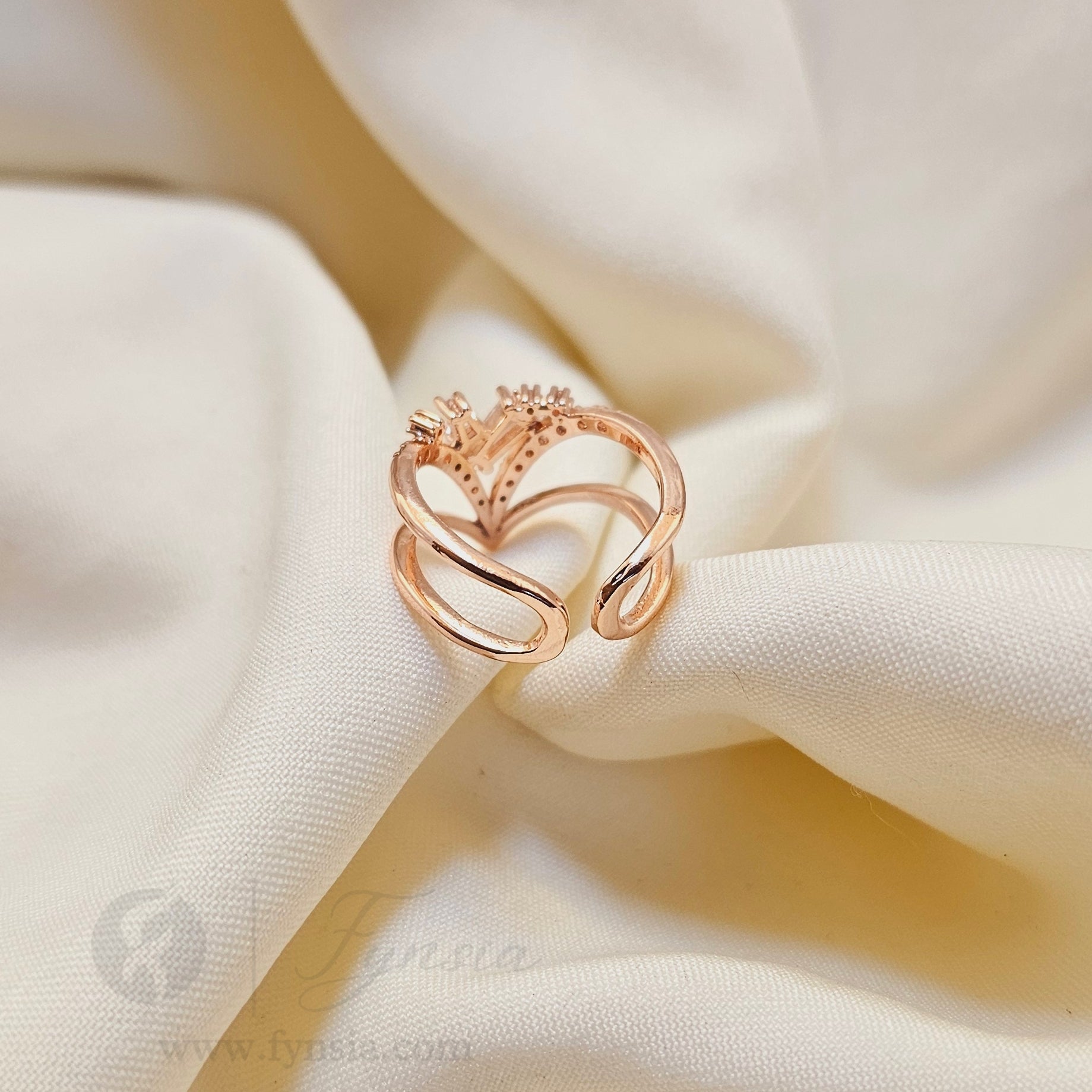 Diana Rosegold Ring For Women - Anti Tarnish | Fynsia