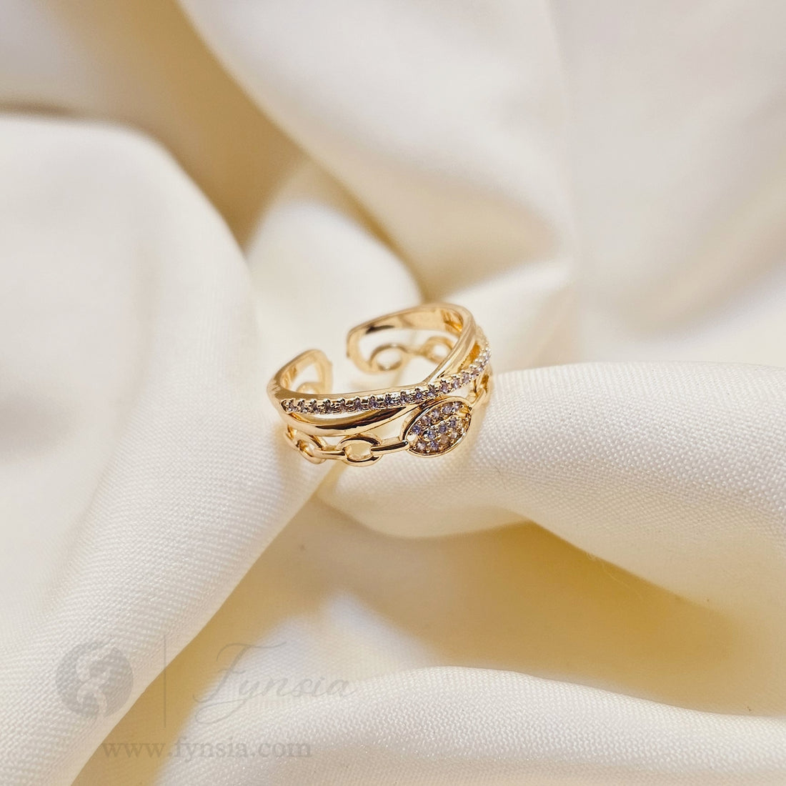 Haifa Gold Ring For Women - Anti Tarnish | Fynsia