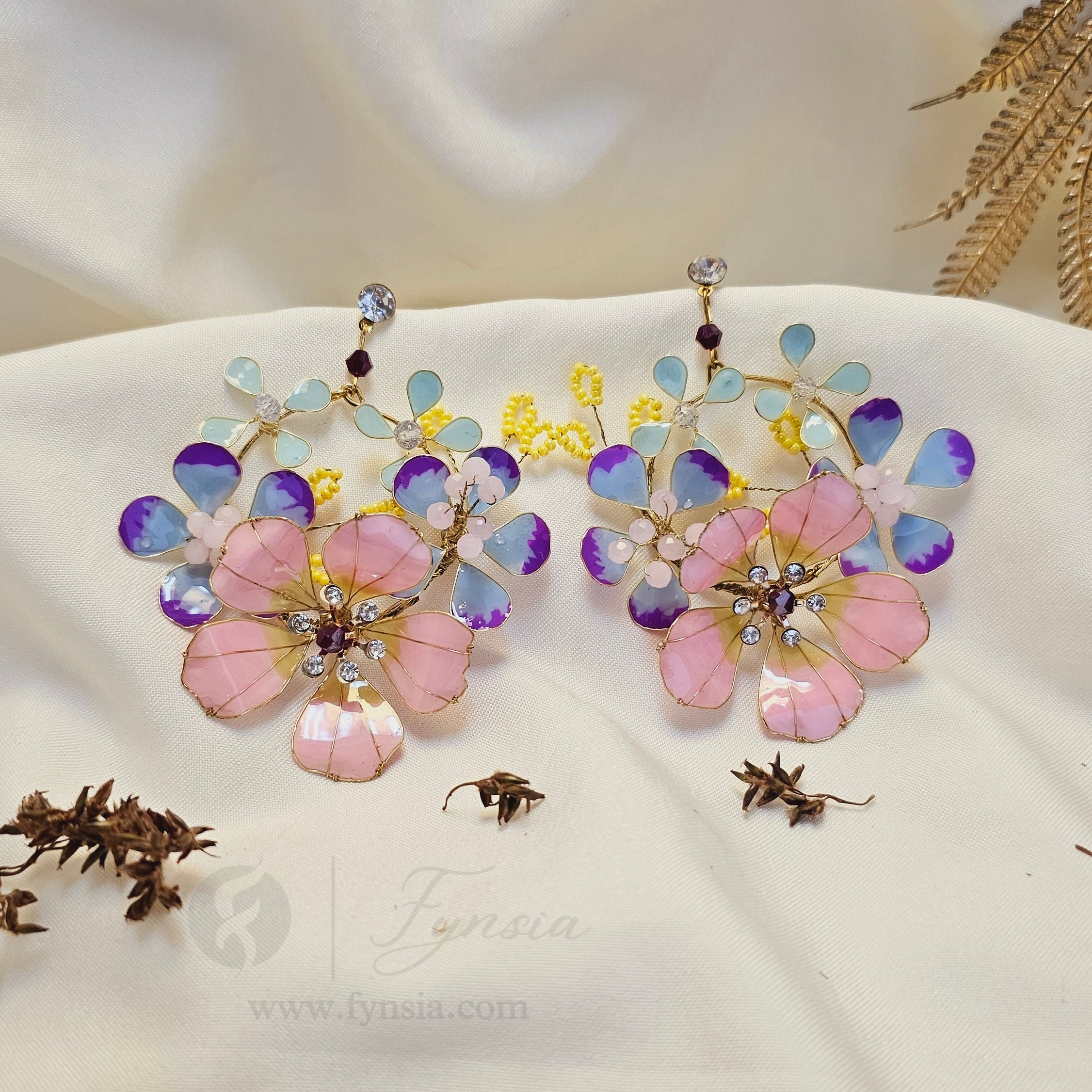 Saniya Premium Resin Earring - Handmade Custom Color | Fynsia