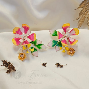 Kashvi Premium Resin Earring - Handmade Custom Color | Fynsia