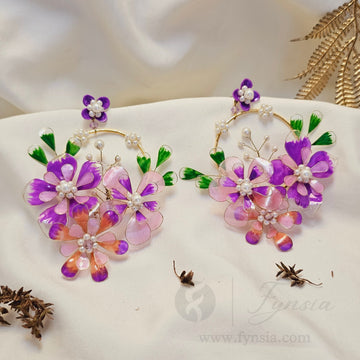 Peehu Premium Resin Earring - Handmade Custom Color | Fynsia