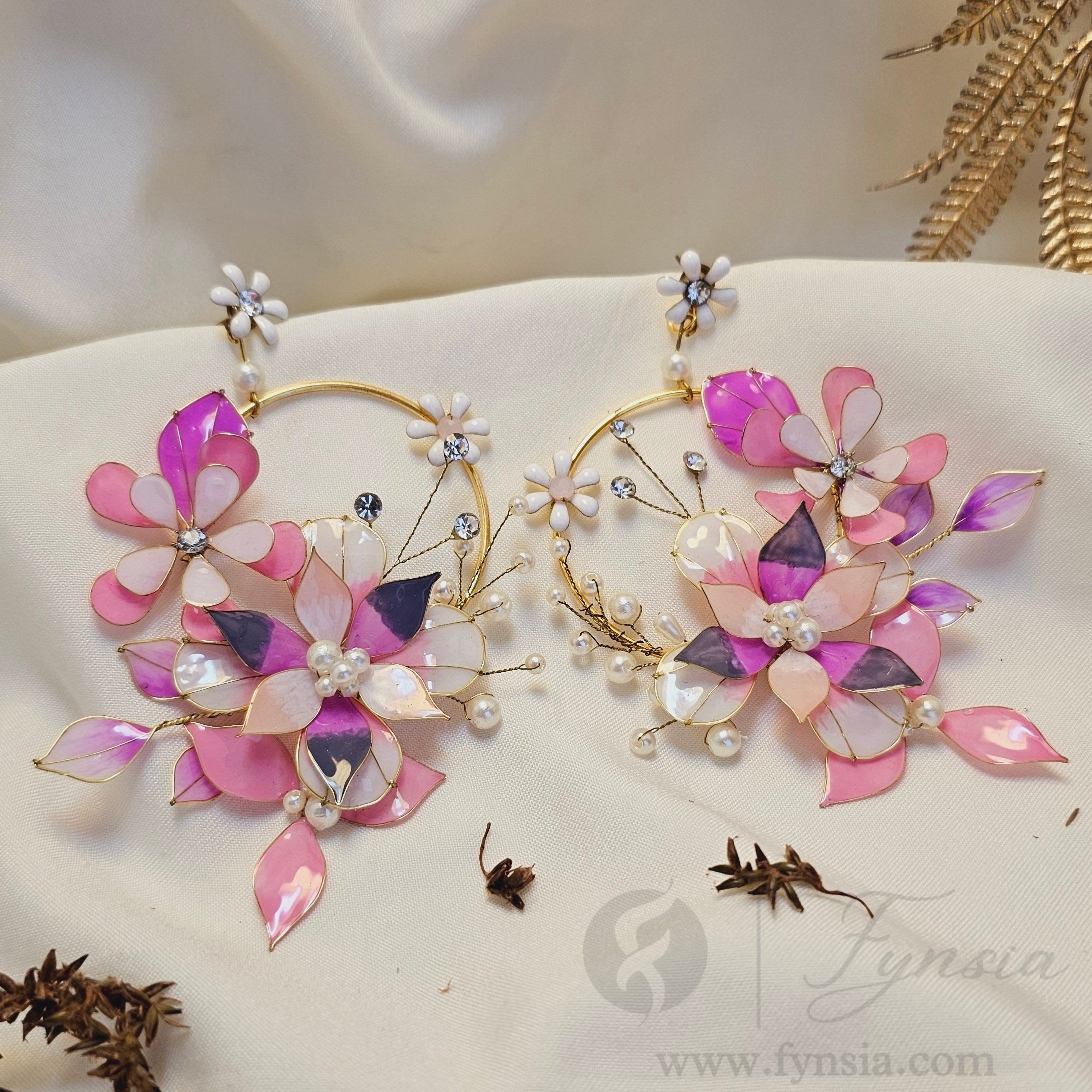 Jia Premium Resin Earring - Handmade Custom Color | Fynsia