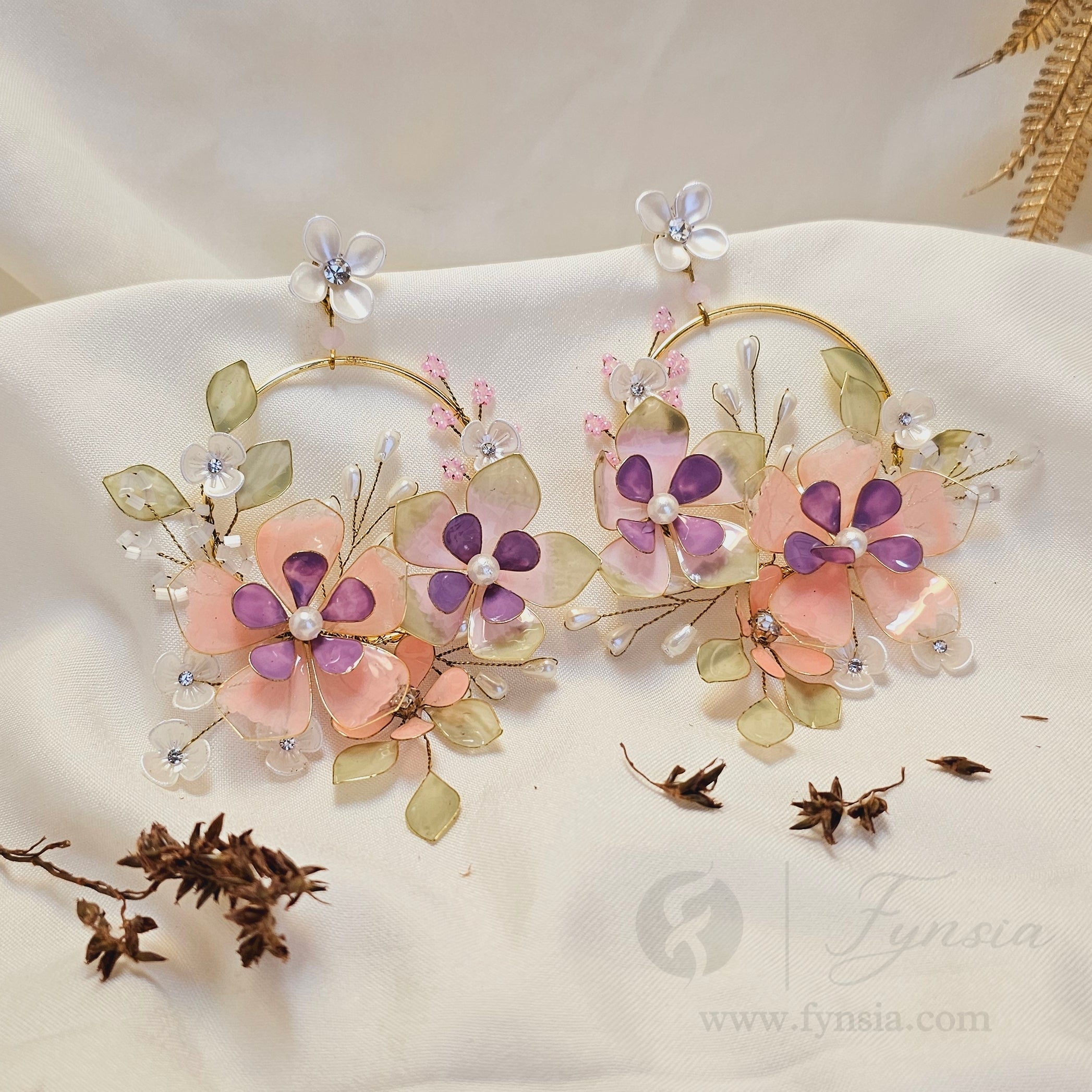 Sahiba Premium Resin Earring - Handmade Custom Color | Fynsia