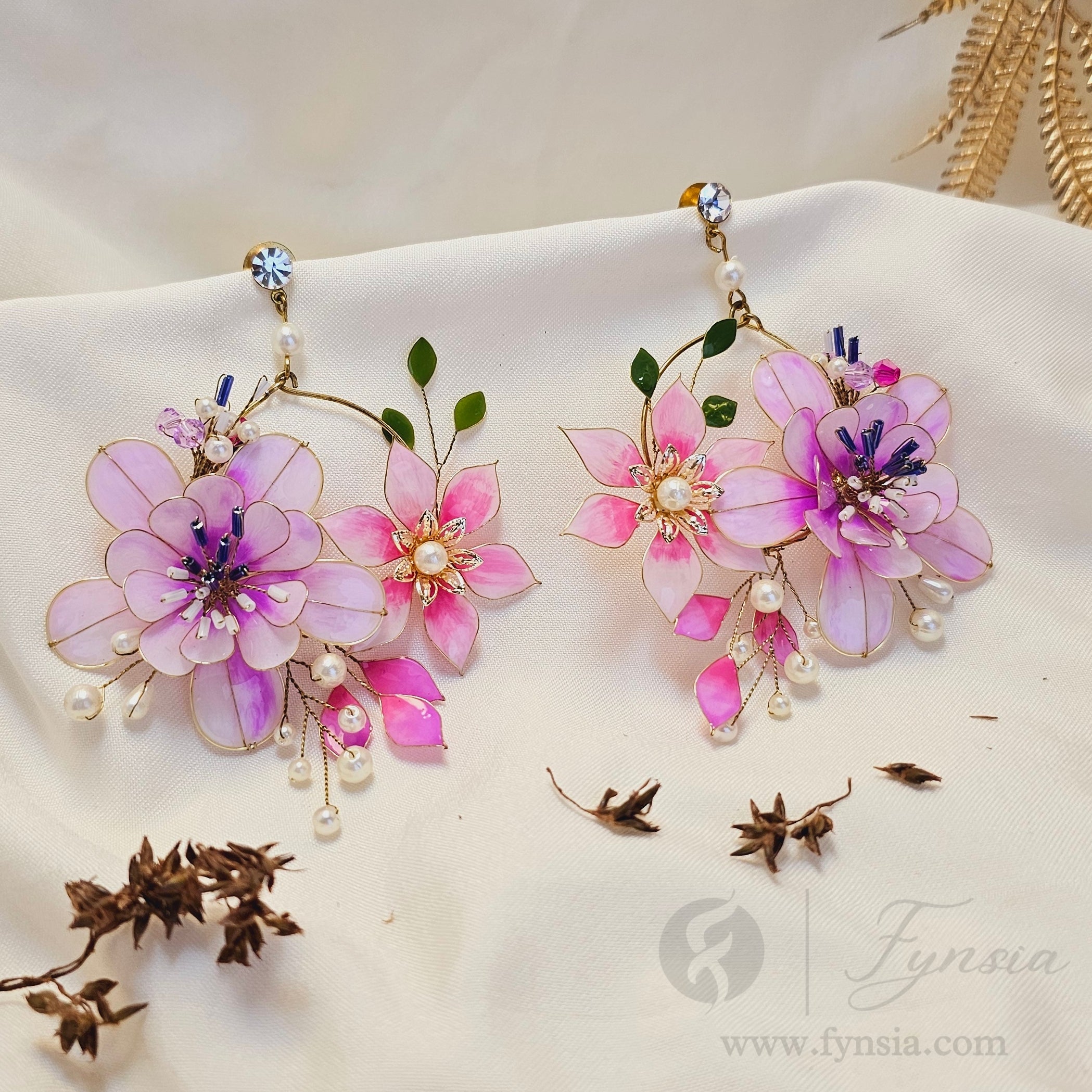Chahat Premium Resin Earring - Handmade Custom Color | Fynsia