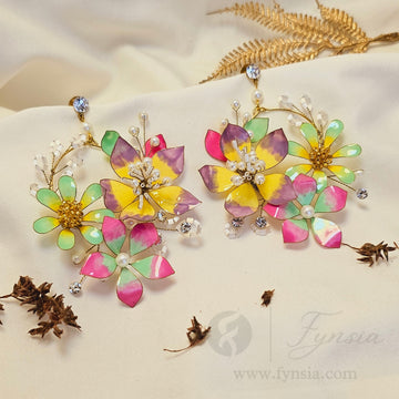 Soha Premium Resin Earring - Handmade Custom Color | Fynsia