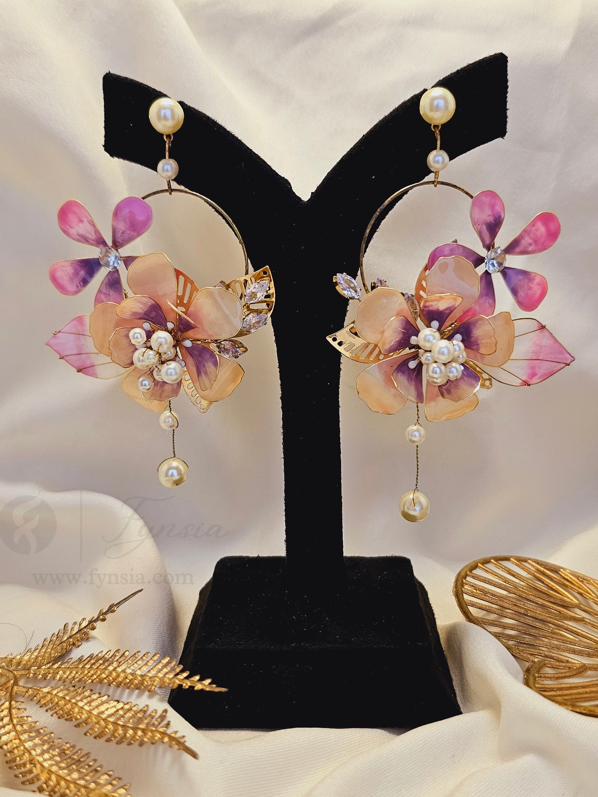 Hayley Premium Resin Earring - Handmade Custom Color | Fynsia