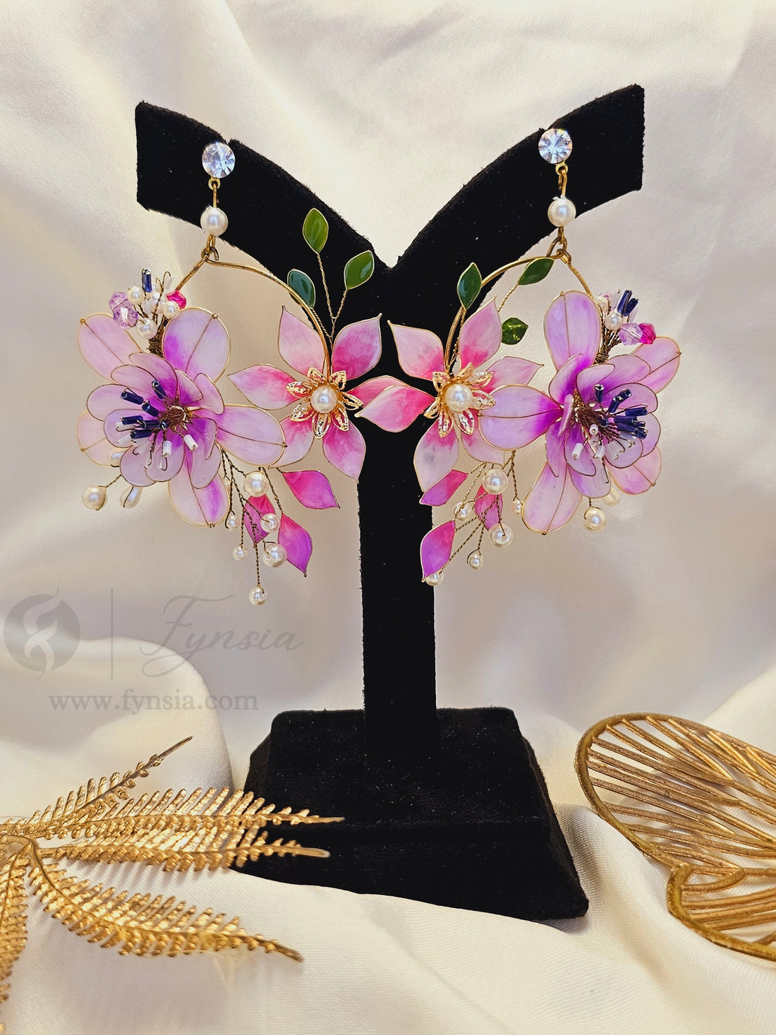 Chahat Premium Resin Earring - Handmade Custom Color | Fynsia