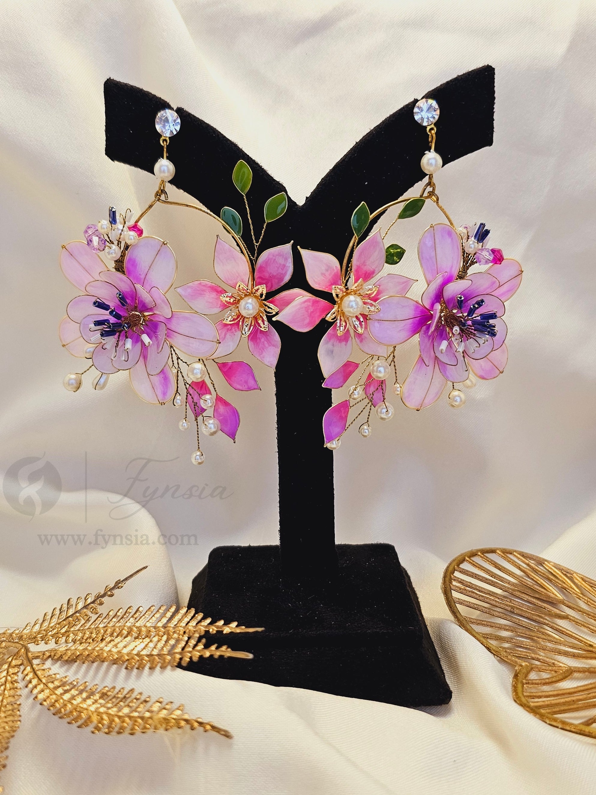 Chahat Premium Resin Earring - Handmade Custom Color | Fynsia