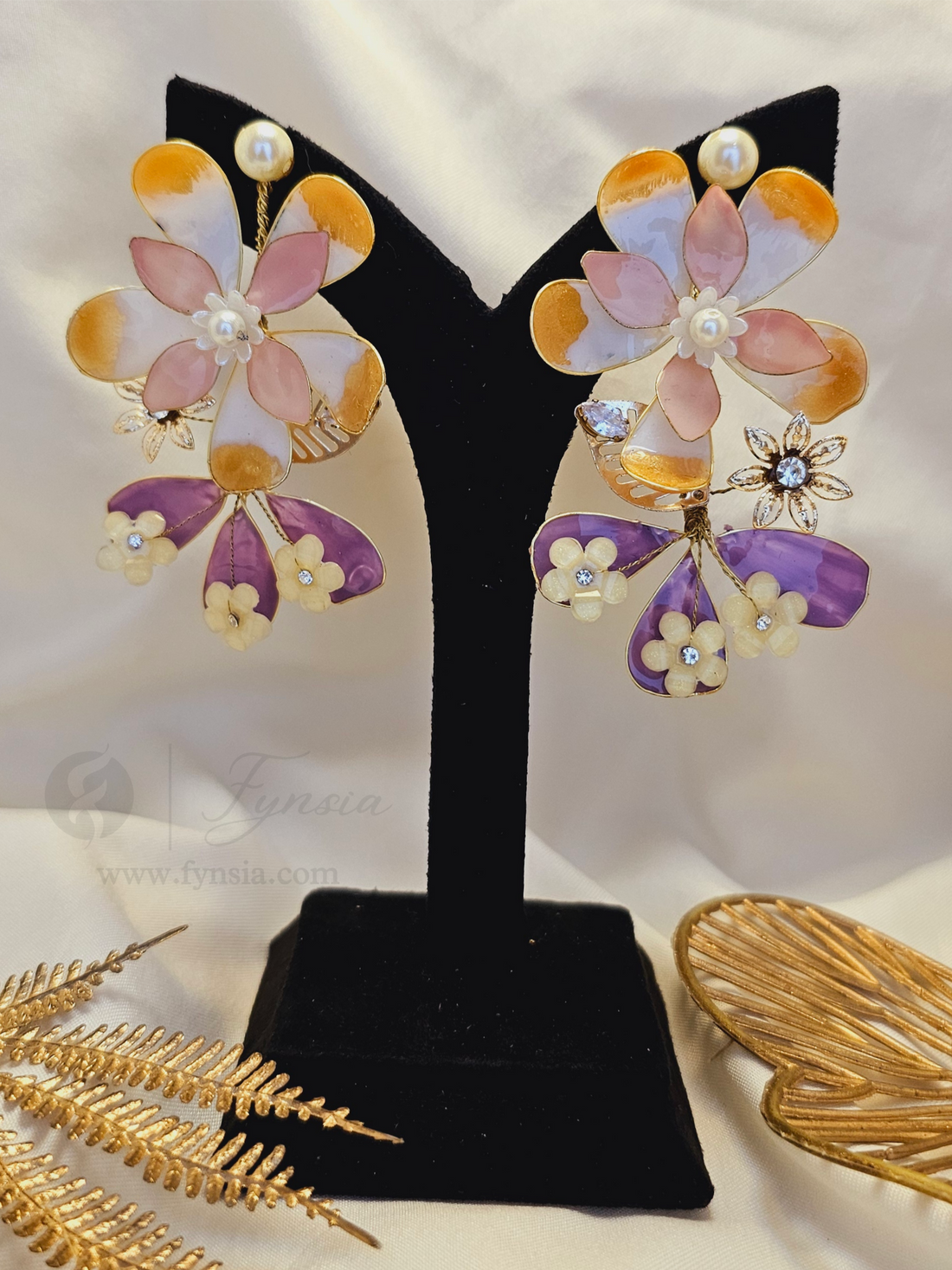 Rimsha Premium Resin Earring - Handmade Custom Color | Fynsia