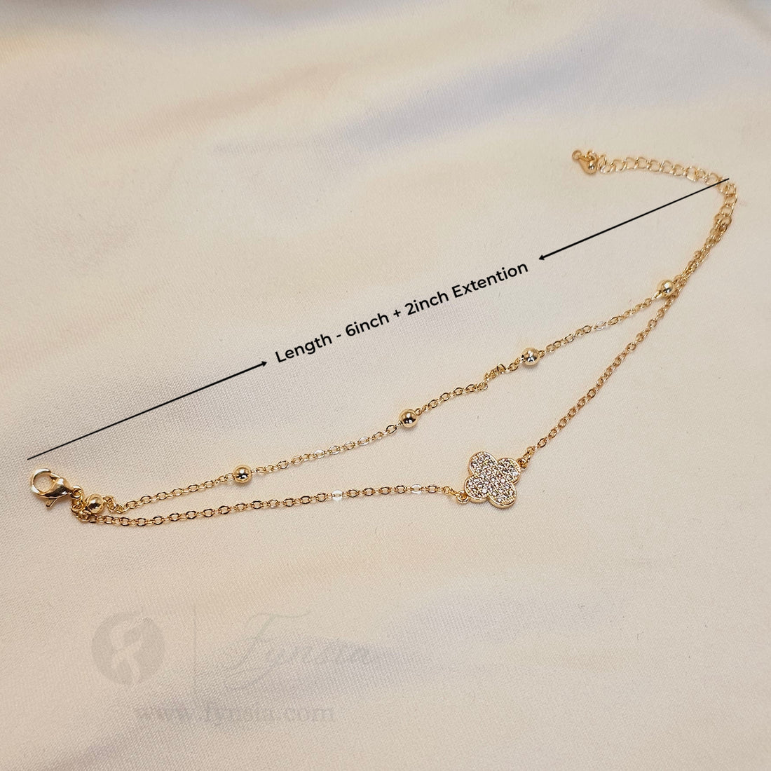 Aisha 18k Gold Tone Stainless Steel Adjustable Bracelet - Anti Tarnish | Fynsia