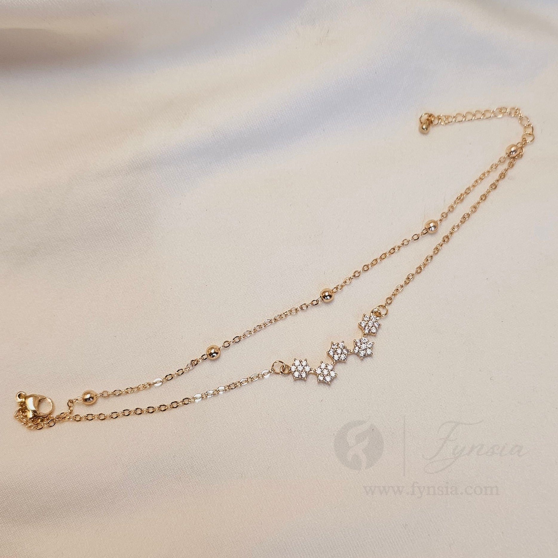 Heer 18k Gold Tone Stainless Steel Adjustable Bracelet - Anti Tarnish | Fynsia