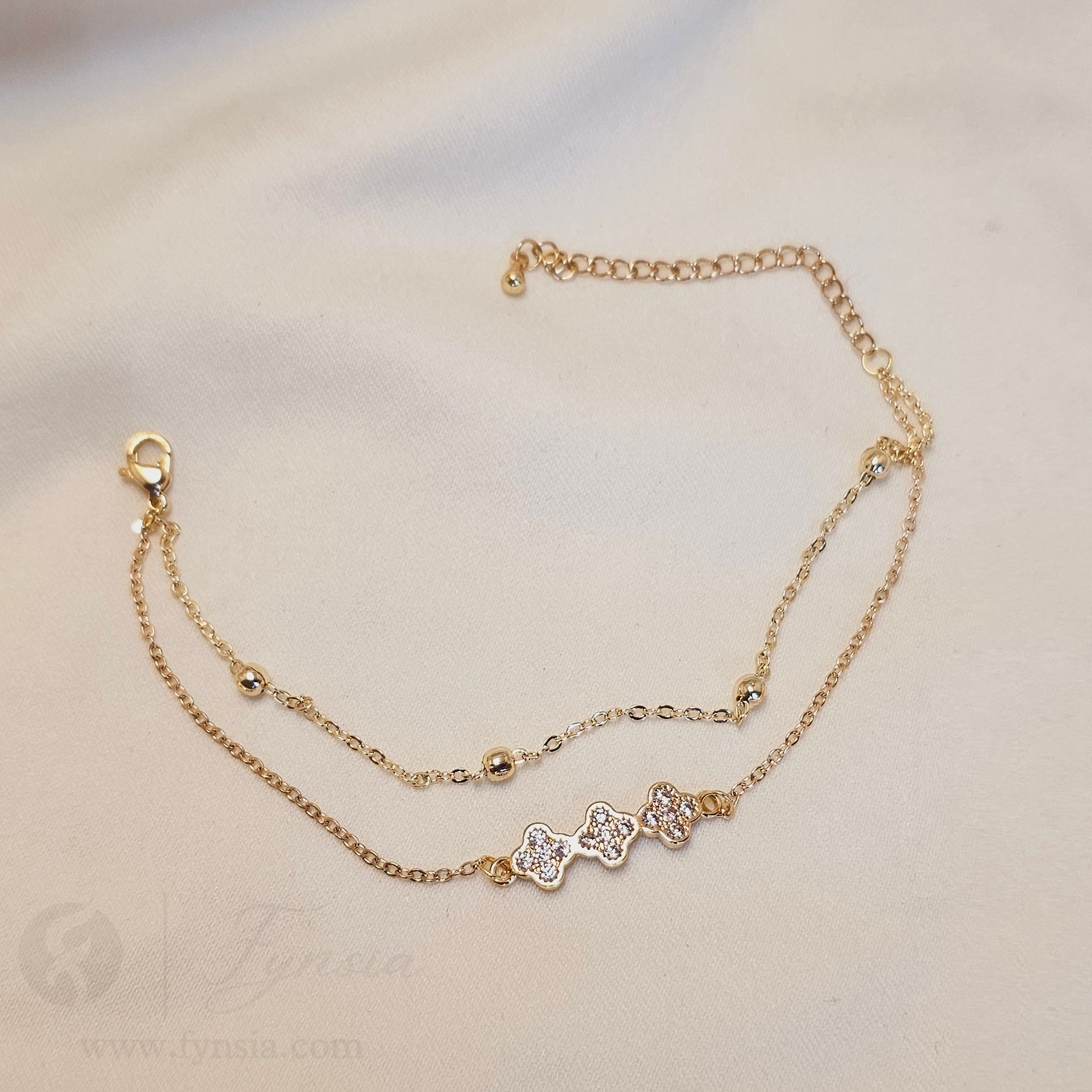 Zaisha 18k Gold Tone Stainless Steel Adjustable Bracelet - Anti Tarnish | Fynsia
