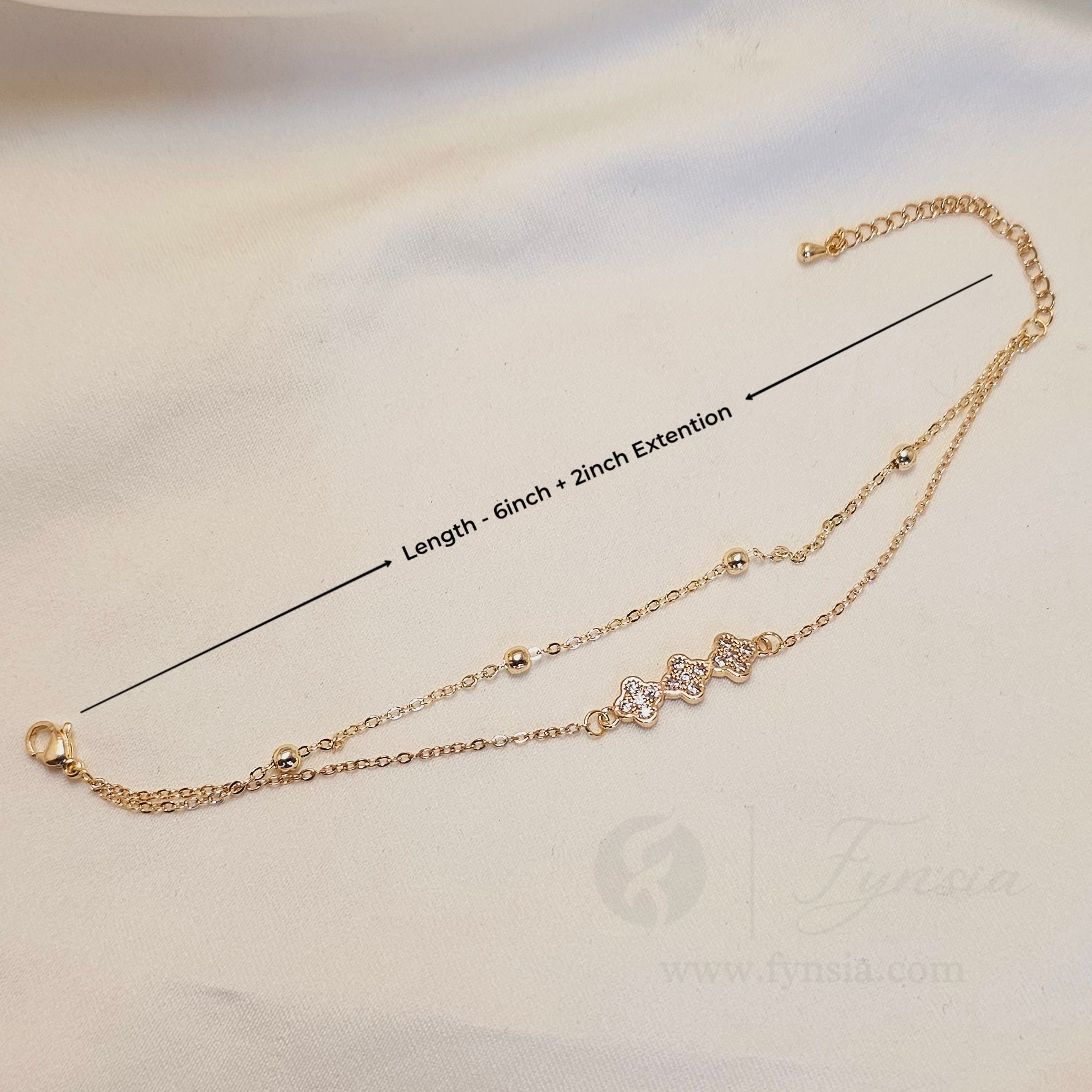 Zaisha 18k Gold Tone Stainless Steel Adjustable Bracelet - Anti Tarnish | Fynsia