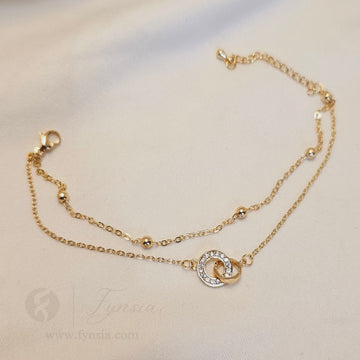 Naina 18k Gold Tone Stainless Steel Adjustable Bracelet - Anti Tarnish | Fynsia