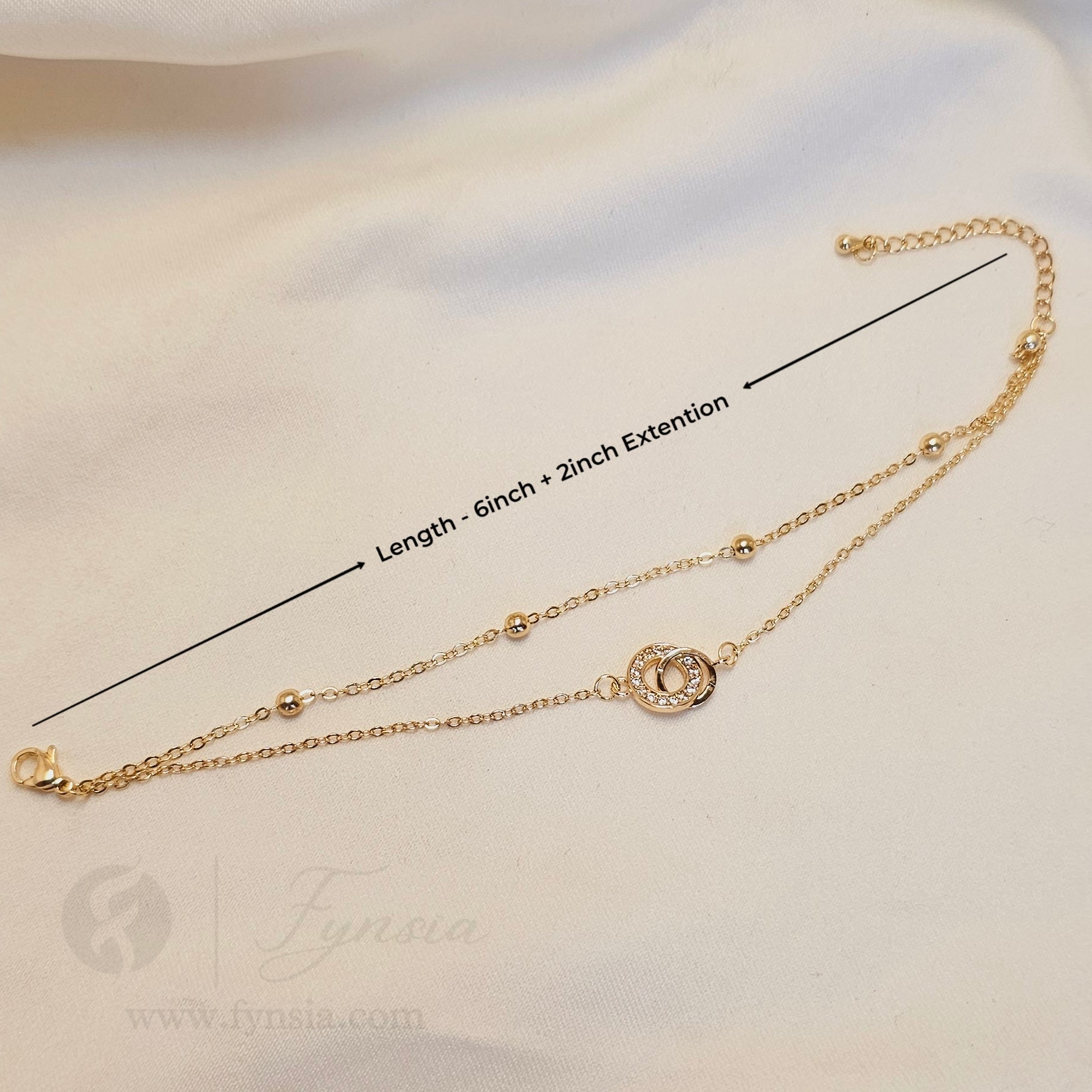 Naina 18k Gold Tone Stainless Steel Adjustable Bracelet - Anti Tarnish | Fynsia