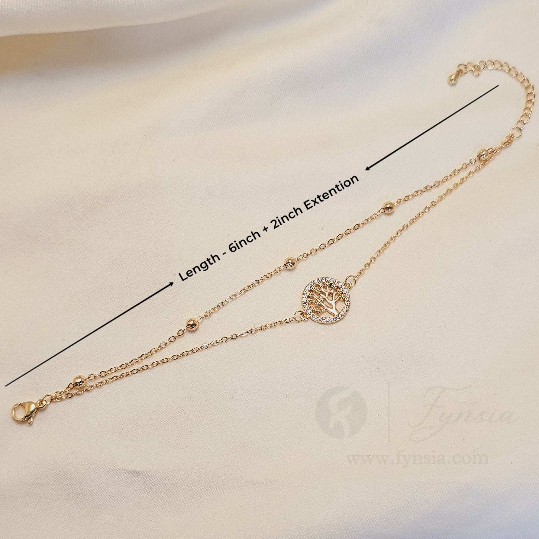 Claire 18k Gold Tone Stainless Steel Adjustable Bracelet - Anti Tarnish | Fynsia