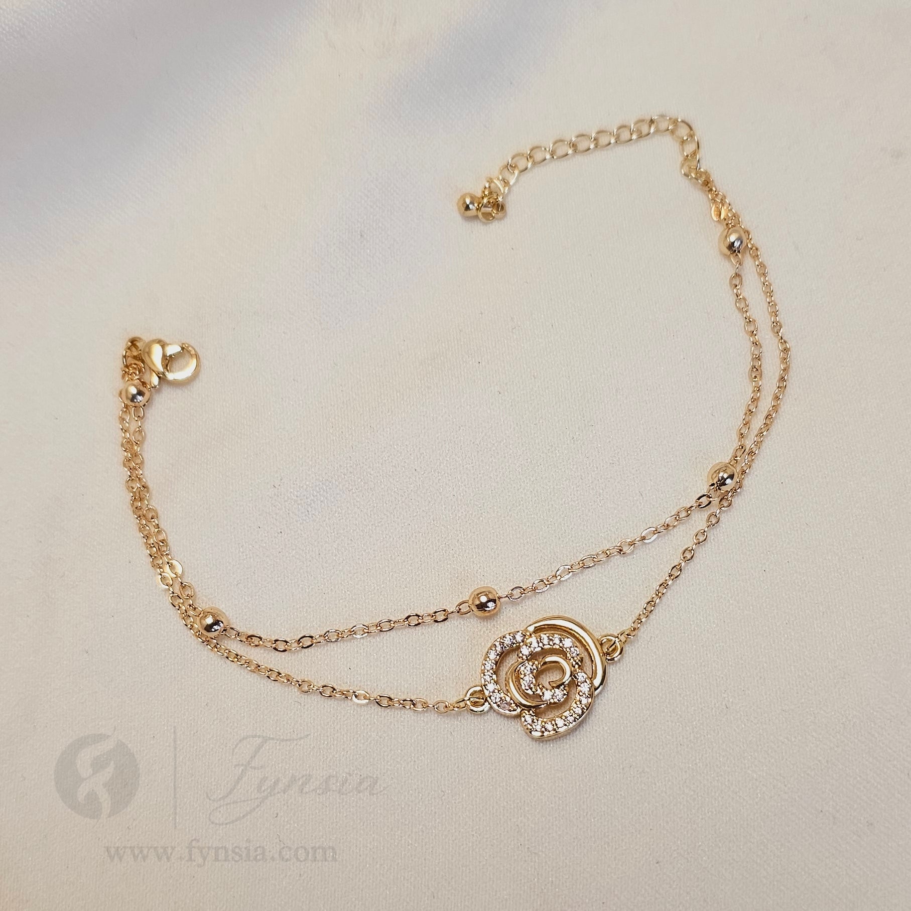 Hala 18k Gold Tone Stainless Steel Adjustable Bracelet - Anti Tarnish | Fynsia