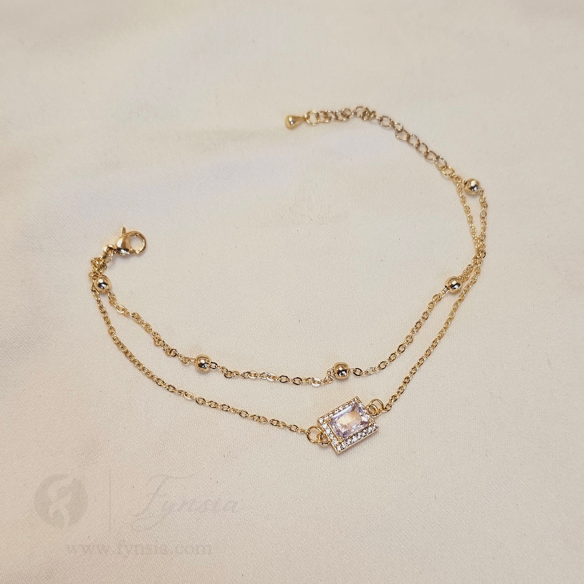 Charvi 18k Gold Tone Stainless Steel Adjustable Bracelet - Anti Tarnish | Fynsia