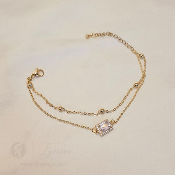 Charvi 18k Gold Tone Stainless Steel Adjustable Bracelet - Anti Tarnish | Fynsia
