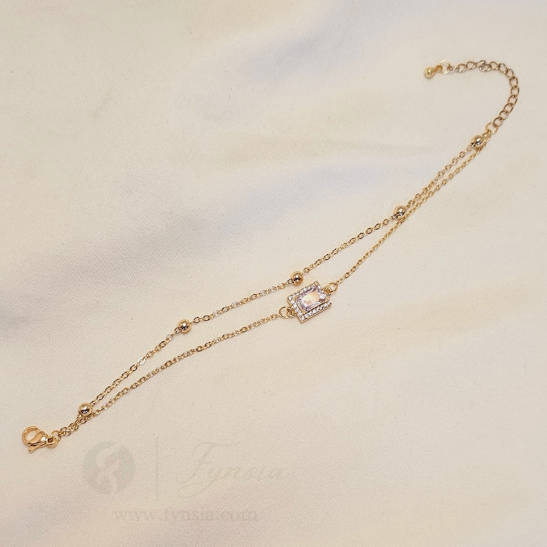 Charvi 18k Gold Tone Stainless Steel Adjustable Bracelet - Anti Tarnish | Fynsia
