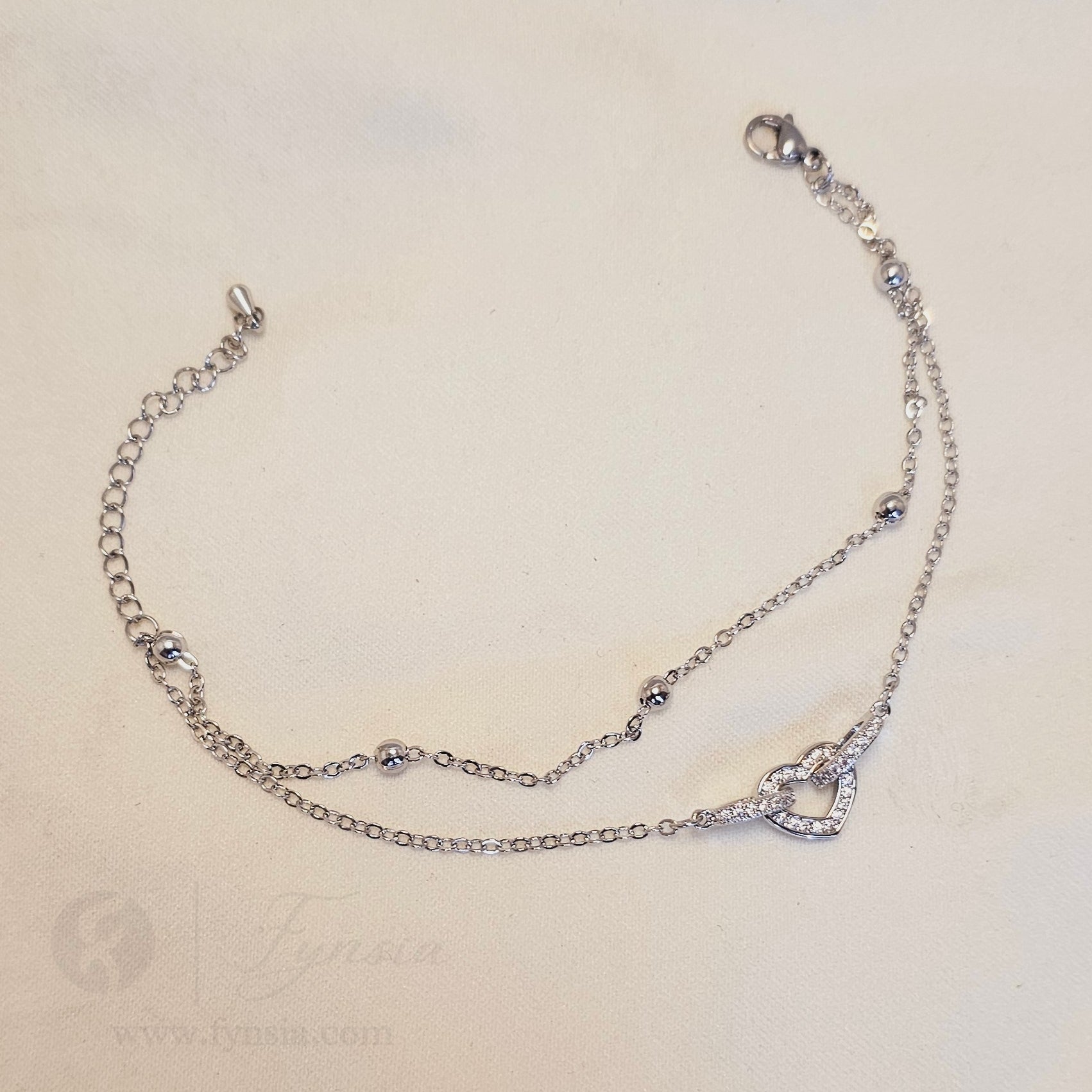 Sehar Silver Stainless Steel Adjustable Bracelet - Anti Tarnish | Fynsia