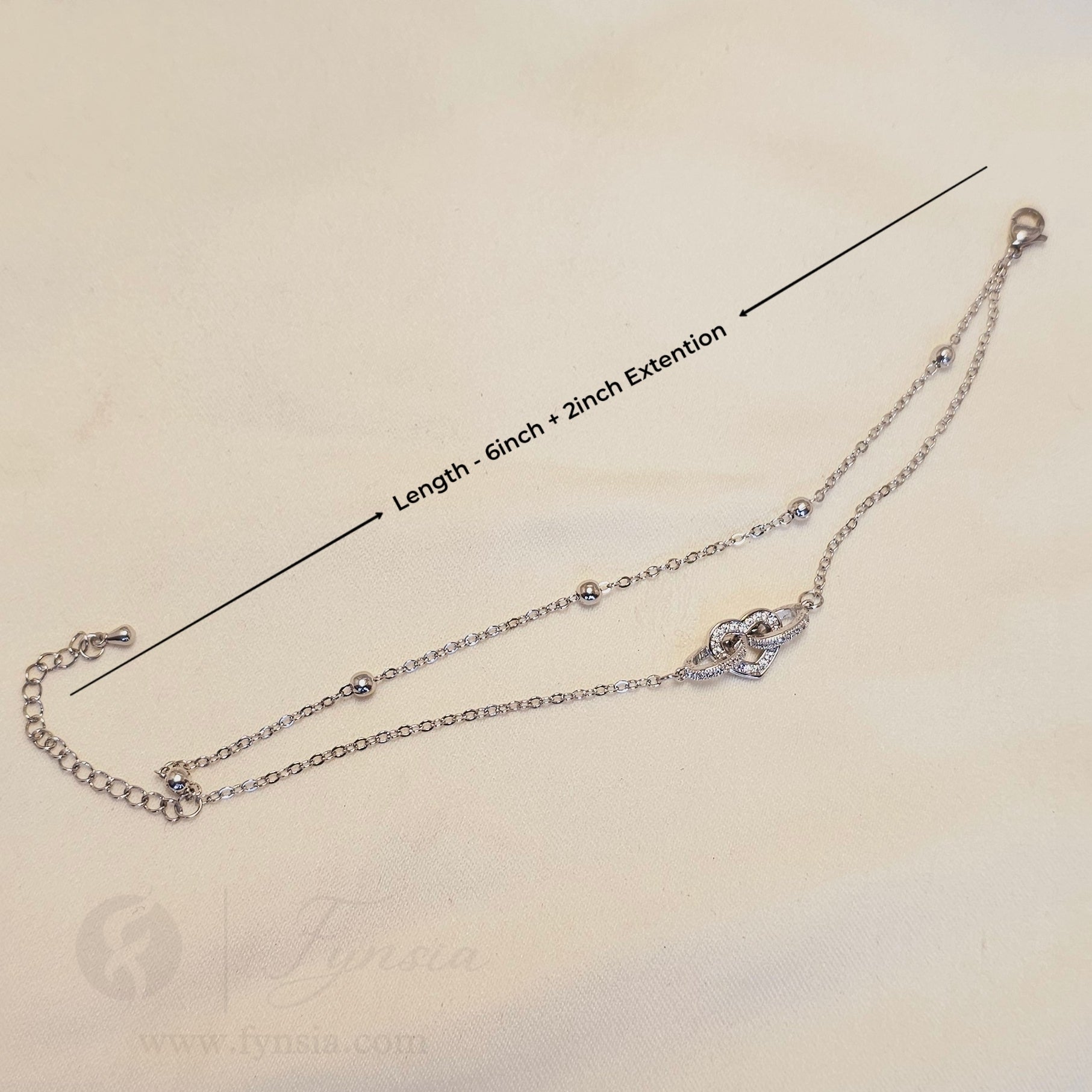 Sehar Silver Stainless Steel Adjustable Bracelet - Anti Tarnish | Fynsia
