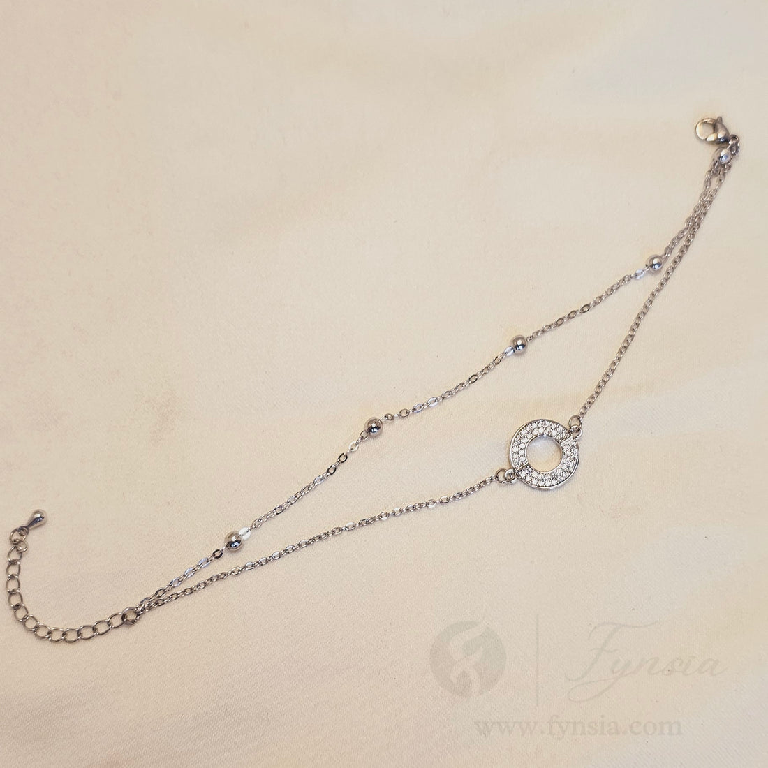 Vidhi Silver Stainless Steel Adjustable Bracelet - Anti Tarnish | Fynsia