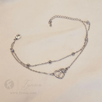 Arooj Silver Stainless Steel Adjustable Bracelet - Anti Tarnish | Fynsia