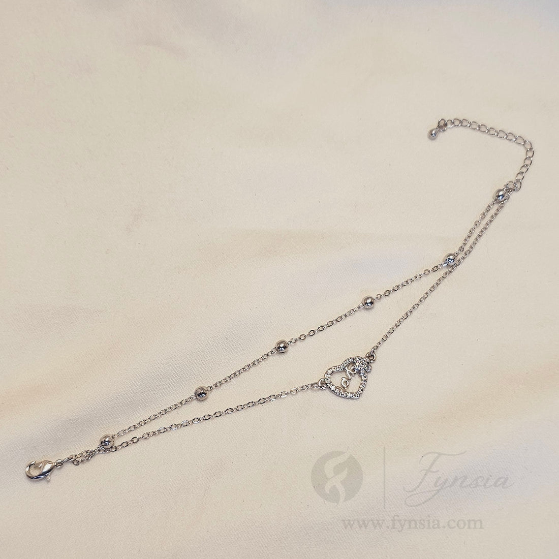 Arooj Silver Stainless Steel Adjustable Bracelet - Anti Tarnish | Fynsia