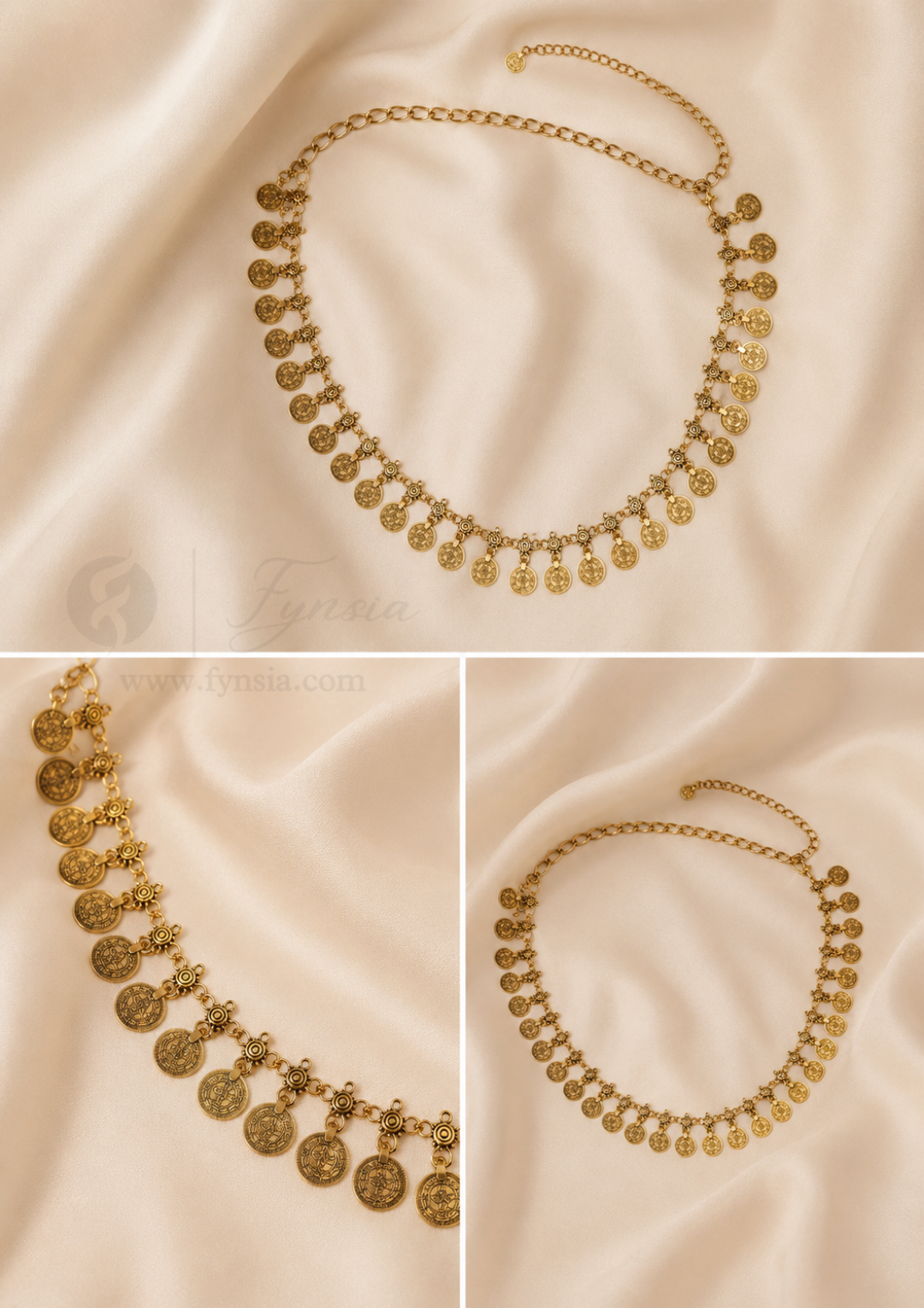 Aden Golden Waist Chain – Anti-Tarnish | Waist Belt | Fynsia