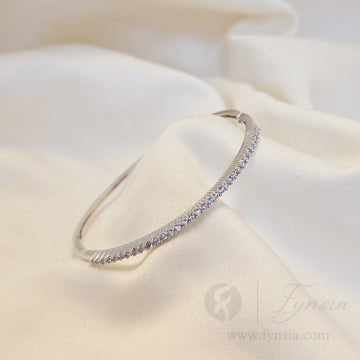 Sana Zirconia Bracelet – Rosegold Tone Kada | Fynsia