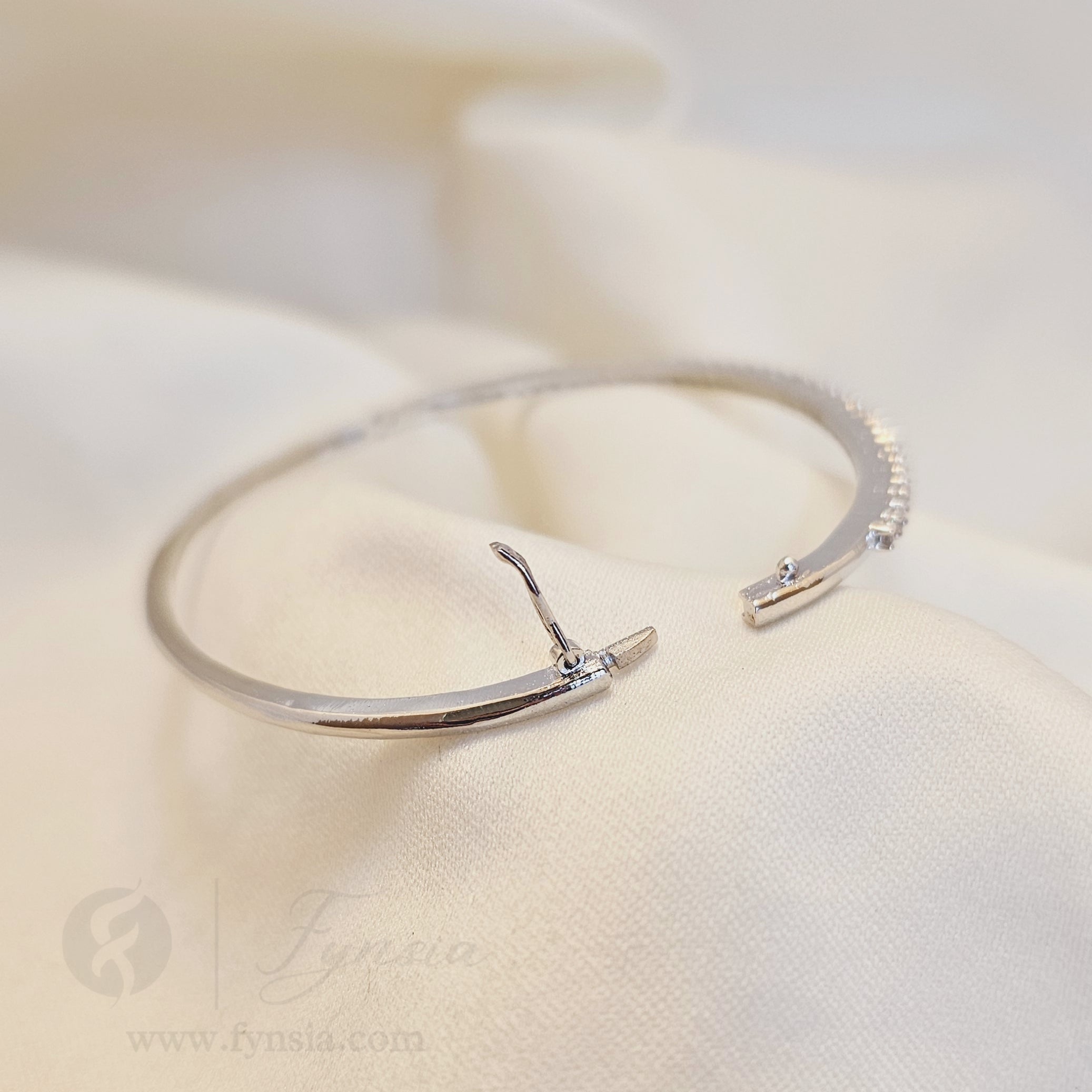 Sana Zirconia Bracelet – Rosegold Tone Kada | Fynsia