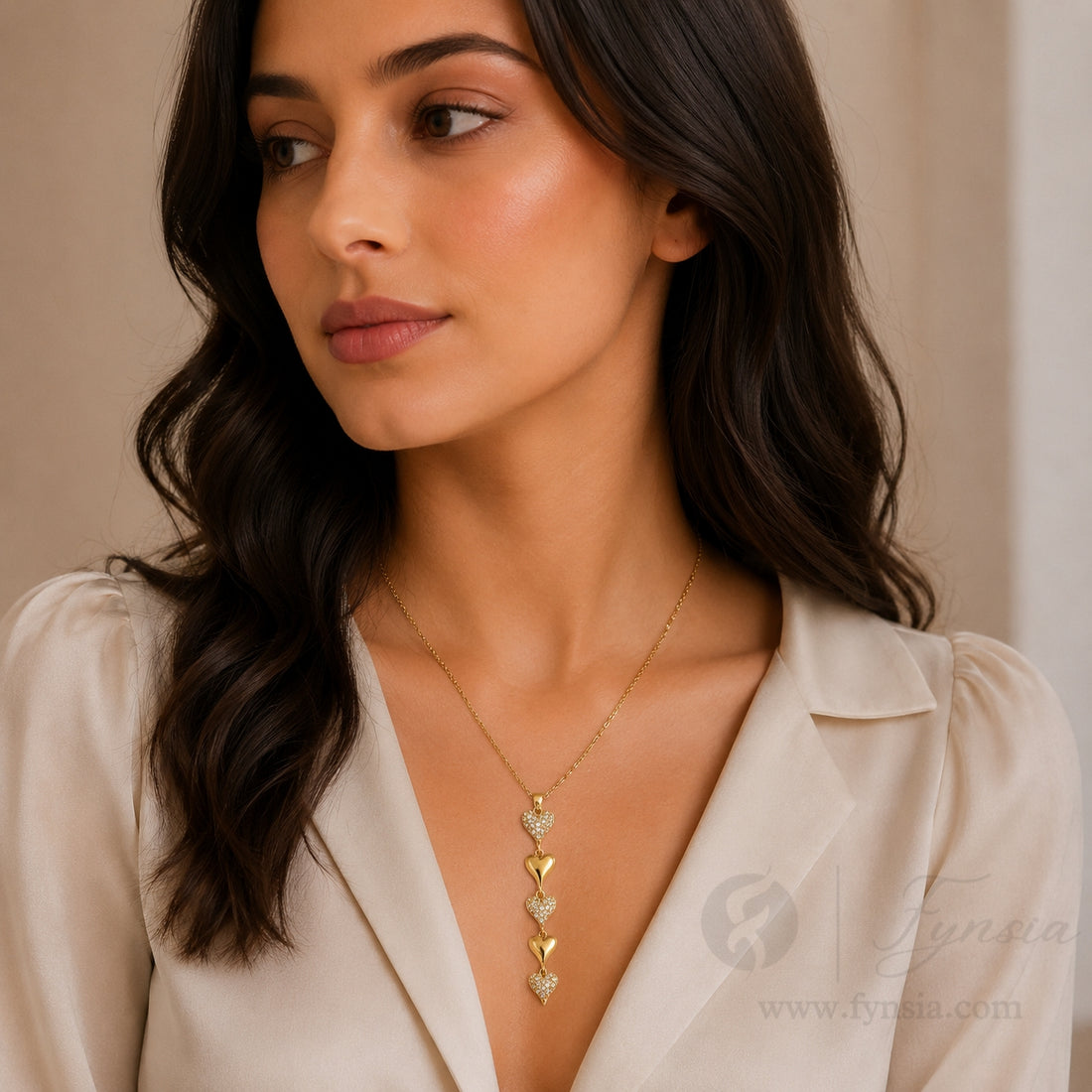 Hope Long Neckchain – 18K Gold Tone Stainless Steel | Fynsia