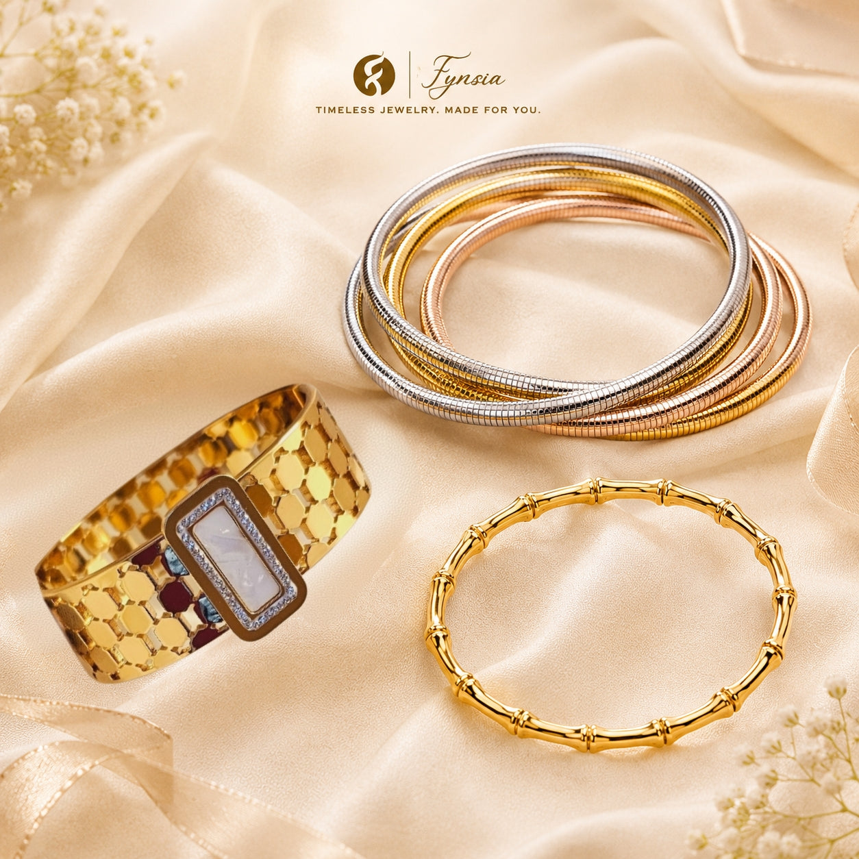 Raksha Bandhan 5pc Combo - Anti Tarnish Jewelry | Fynsia