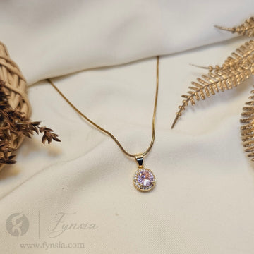 Celestia drop Neckchain – 18K Gold Tone Stainless Steel | Fynsia