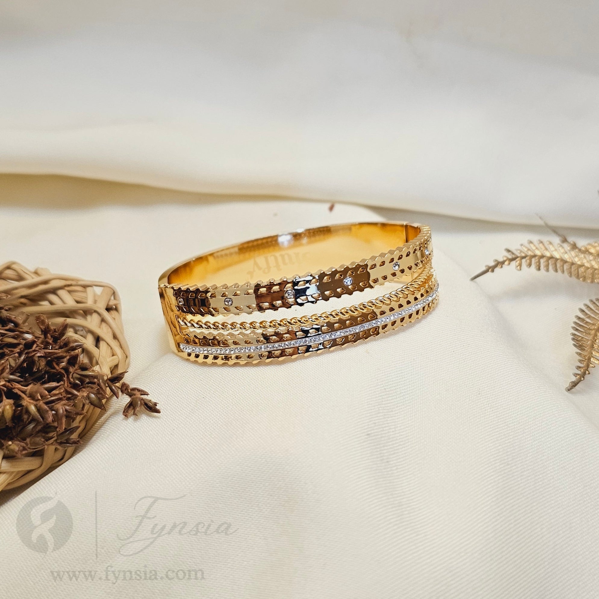 Amara Anti Tarnish Kada – Stainless Steel Bracelet | Fynsia