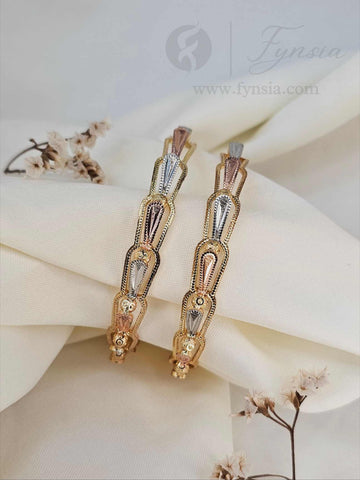 Aliza 2 Tone  2pc Bangles | Fynsia