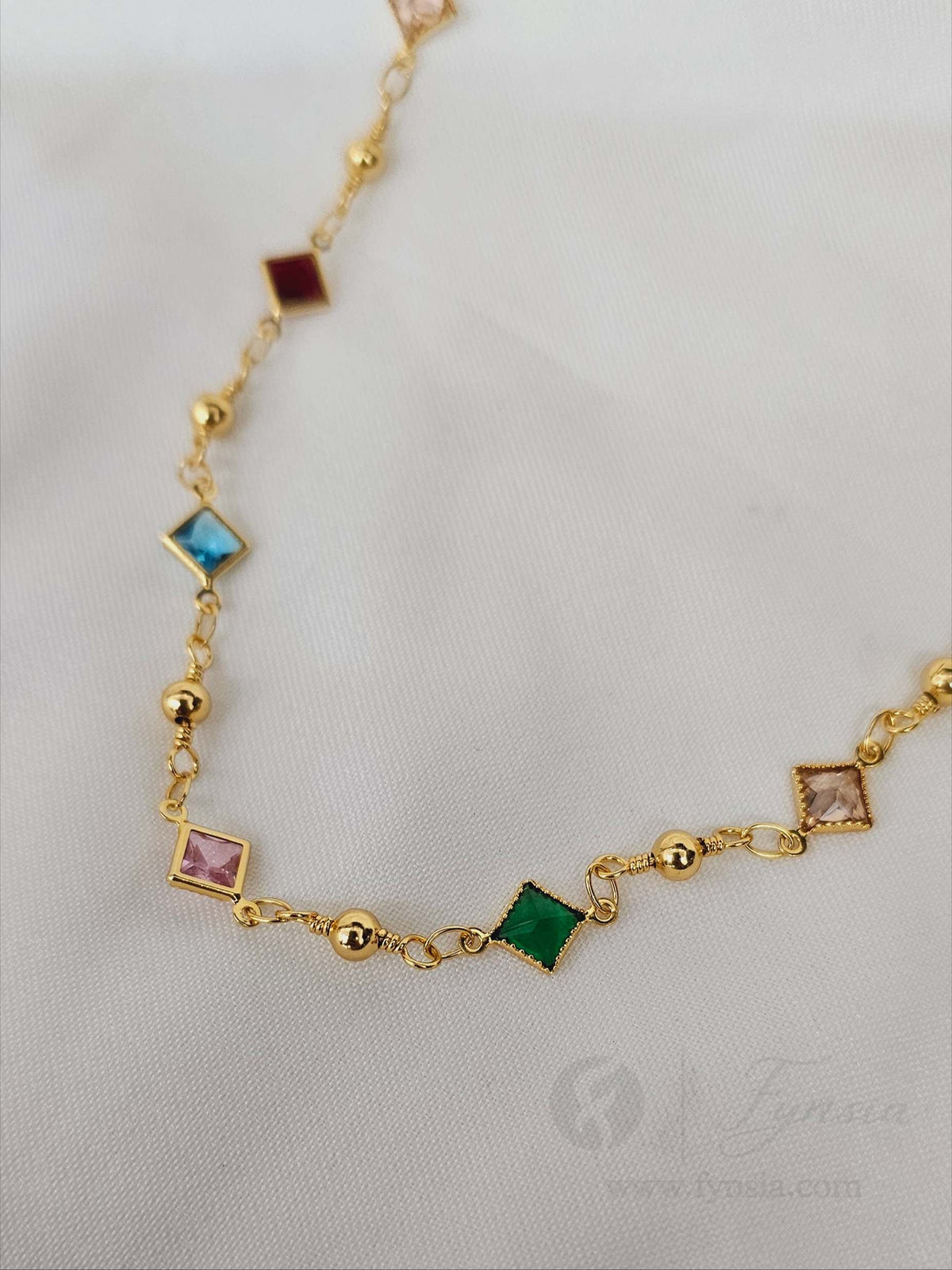 Maya 23 Karat Micro Gold Plated Long Chain | 3 Months Guarantee Plating | Fynsia
