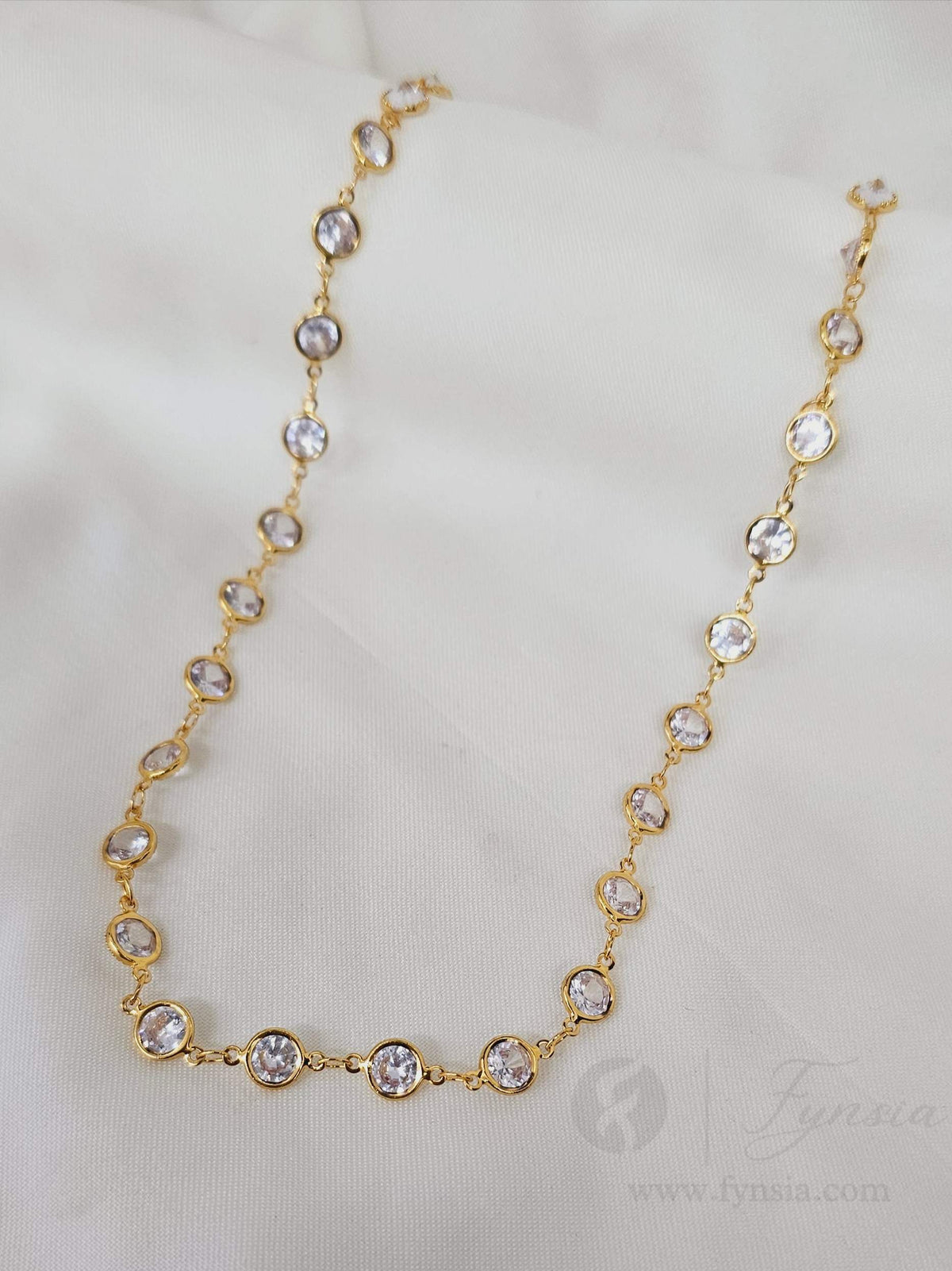 Jaya 23 Karat Micro Gold Plated Long Chain | 3 Months Guarantee Plating | Fynsia