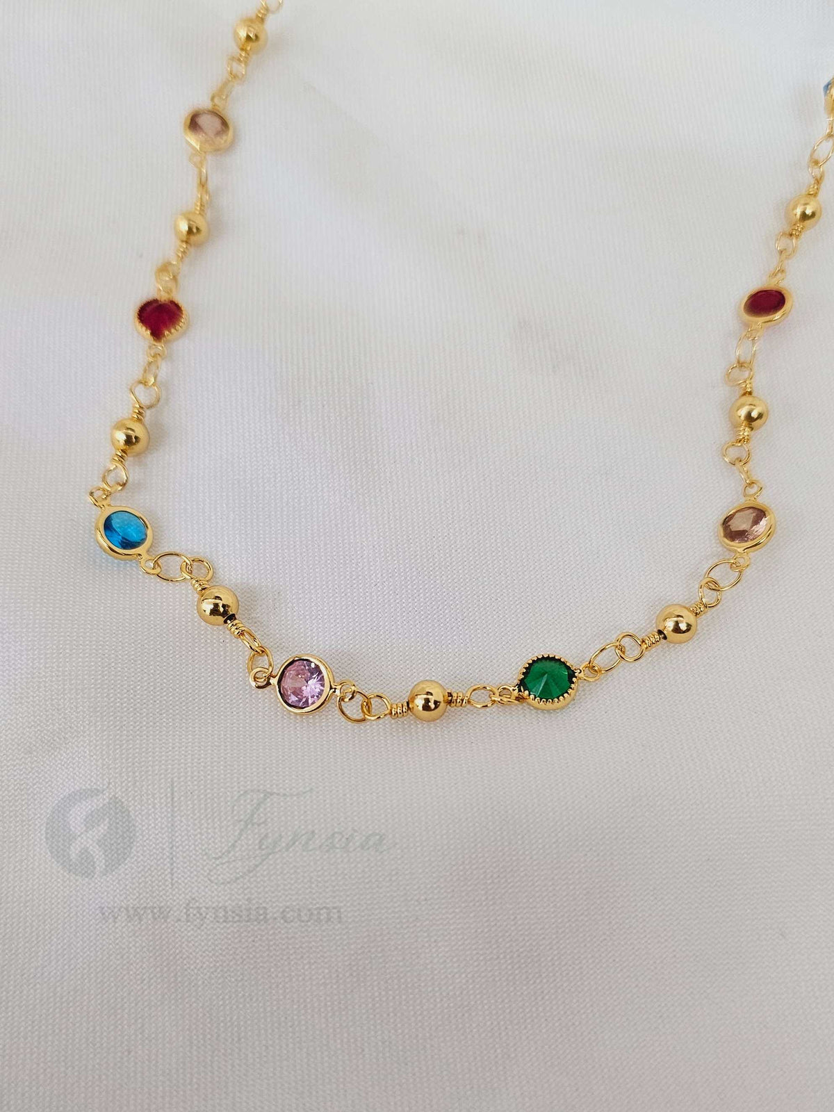Nia 23 Karat Micro Gold Plated Long Chain | 3 Months Guarantee Plating | Fynsia