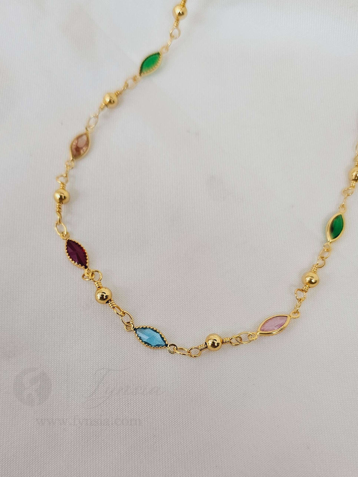 Preet 23 Karat Micro Gold Plated Long Chain | 3 Months Guarantee Plating | Fynsia