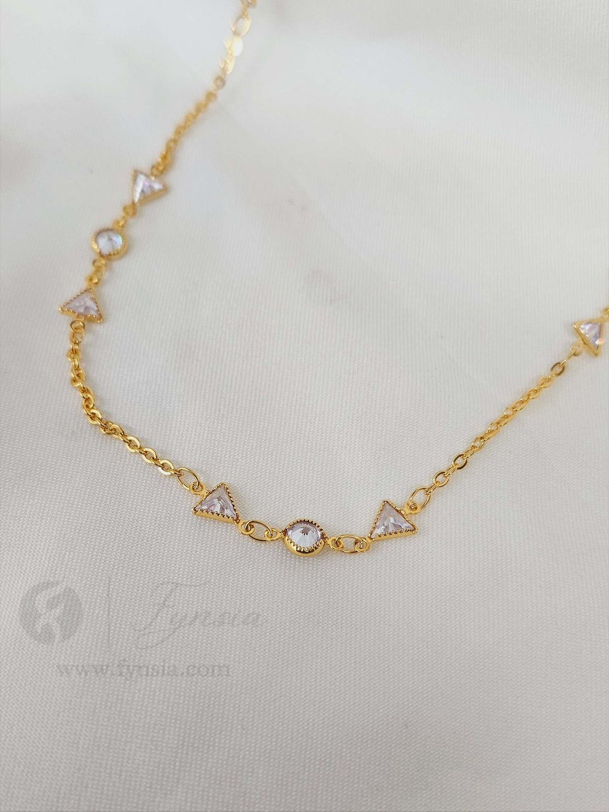 Myra 23 Karat Micro Gold Plated Long Chain | 3 Months Guarantee Plating | Fynsia