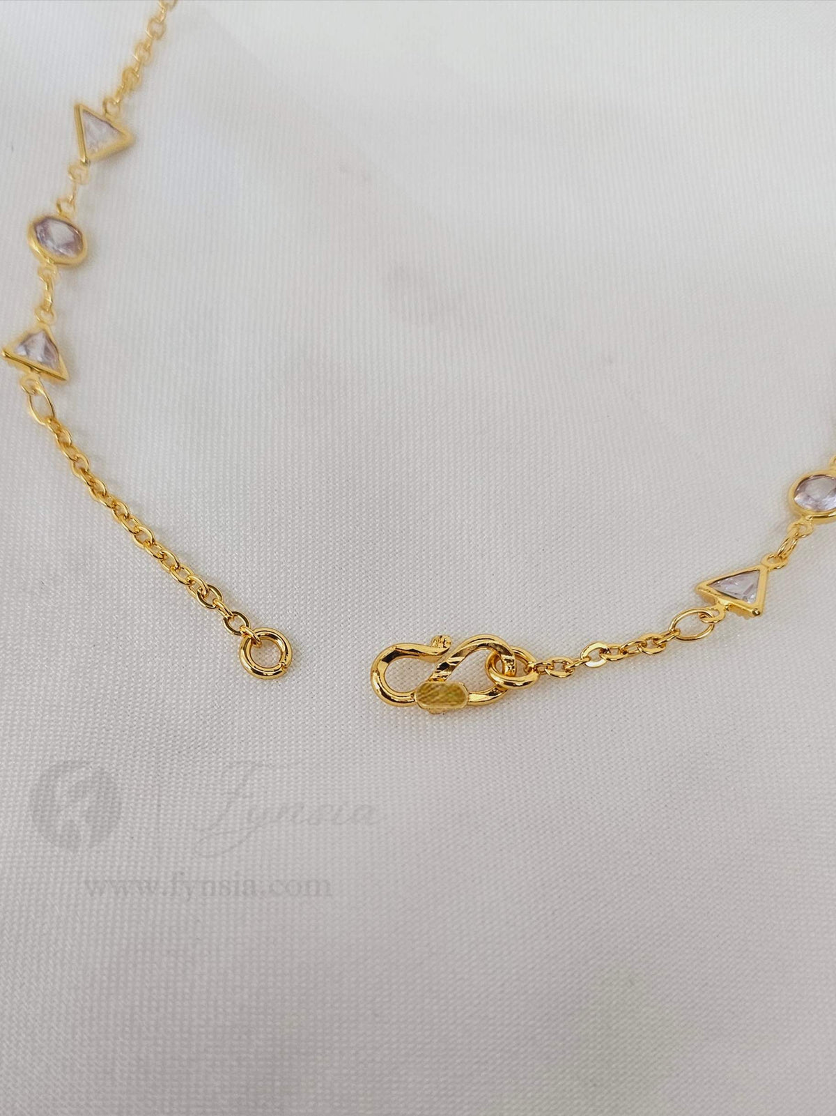 Myra 23 Karat Micro Gold Plated Long Chain | 3 Months Guarantee Plating | Fynsia
