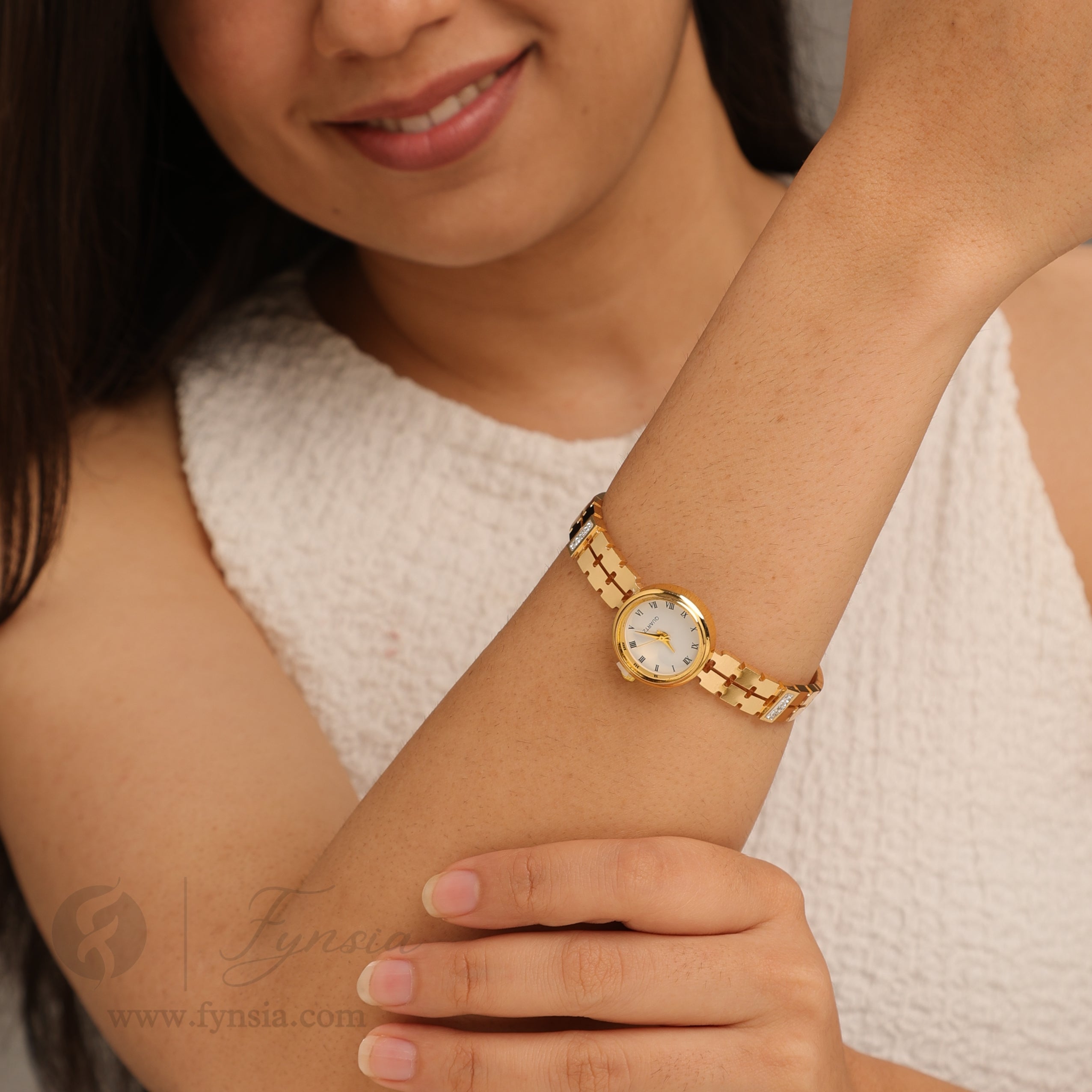 Urban Edge Golden Watch Kada – Anti Tarnish Stainless Steel Daily Wear | Fynsia