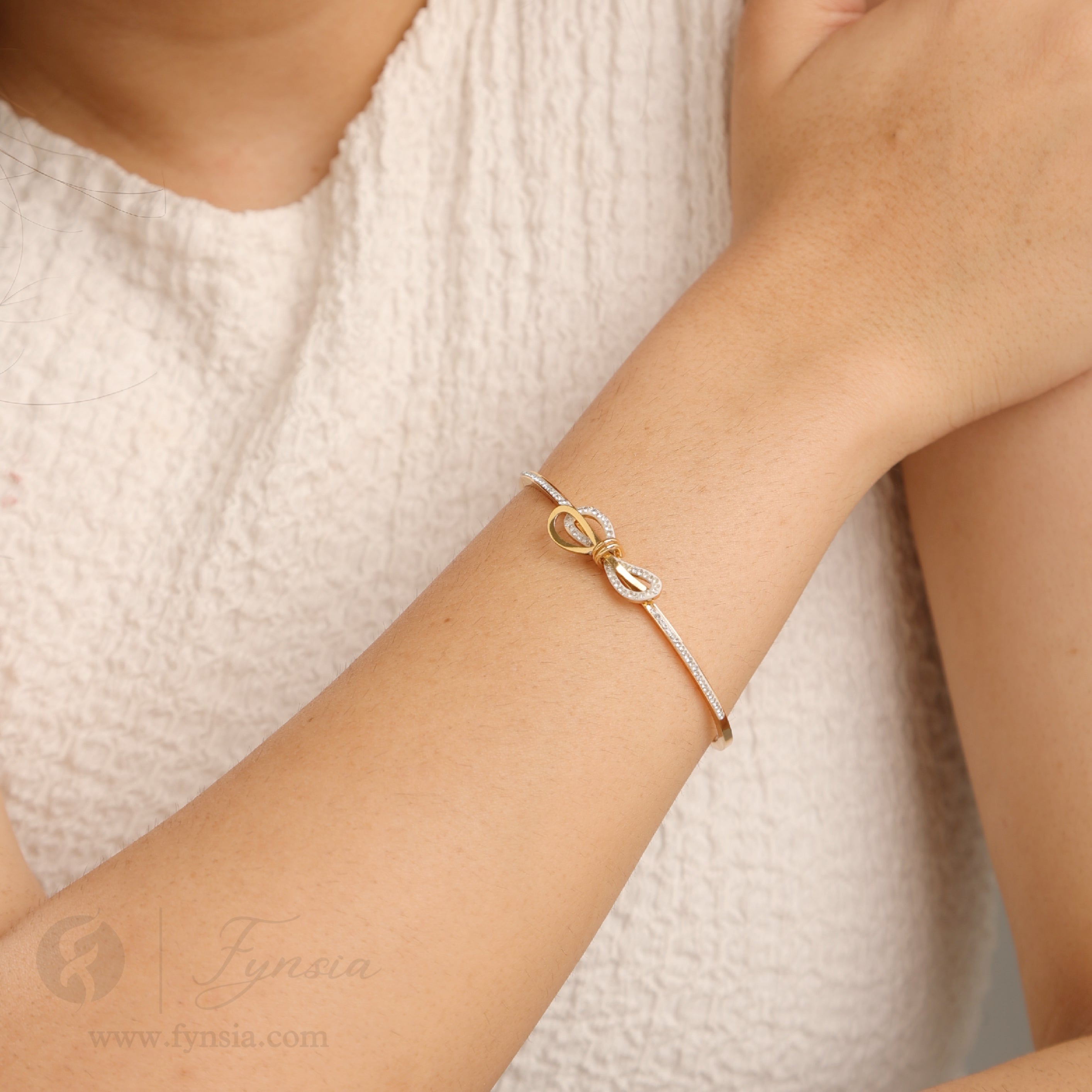 Devika Golden Anti Tarnish Kada – Stainless Steel Bracelet | Fynsia