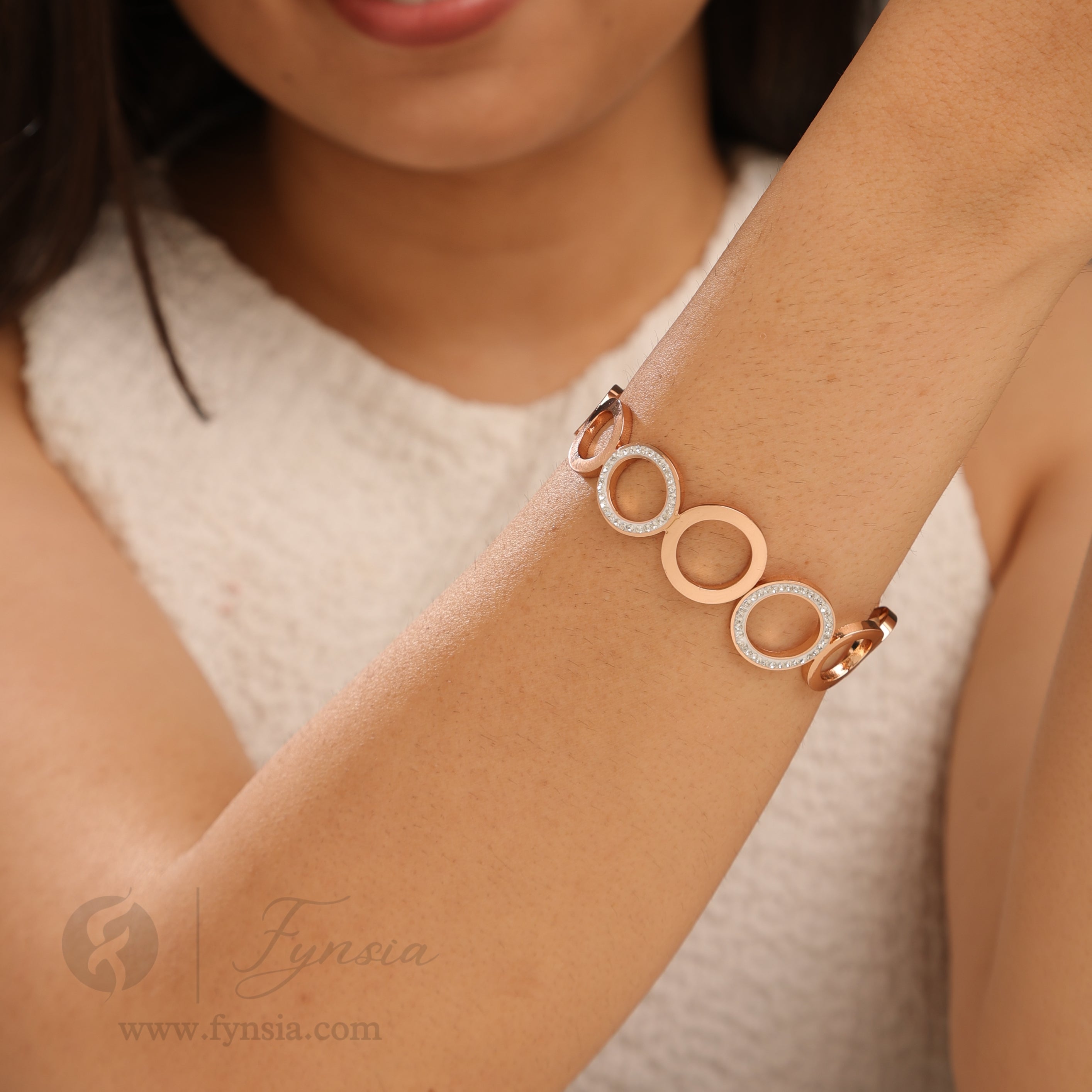 Sereen Rosegold Anti Tarnish Kada – Stainless Steel Bracelet | Fynsia