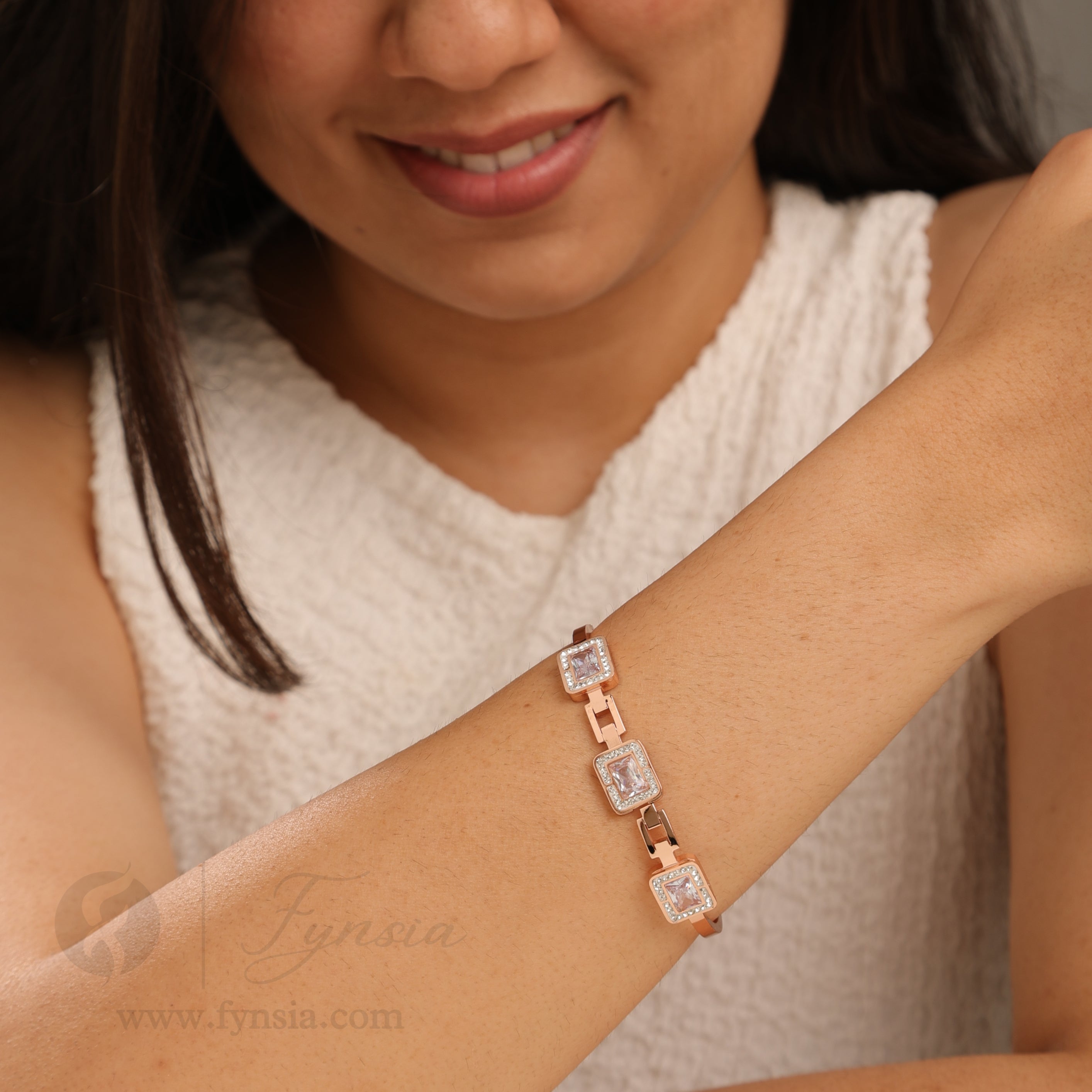 Amanat Rosegold Anti Tarnish Kada – Stainless Steel Bracelet | Fynsia