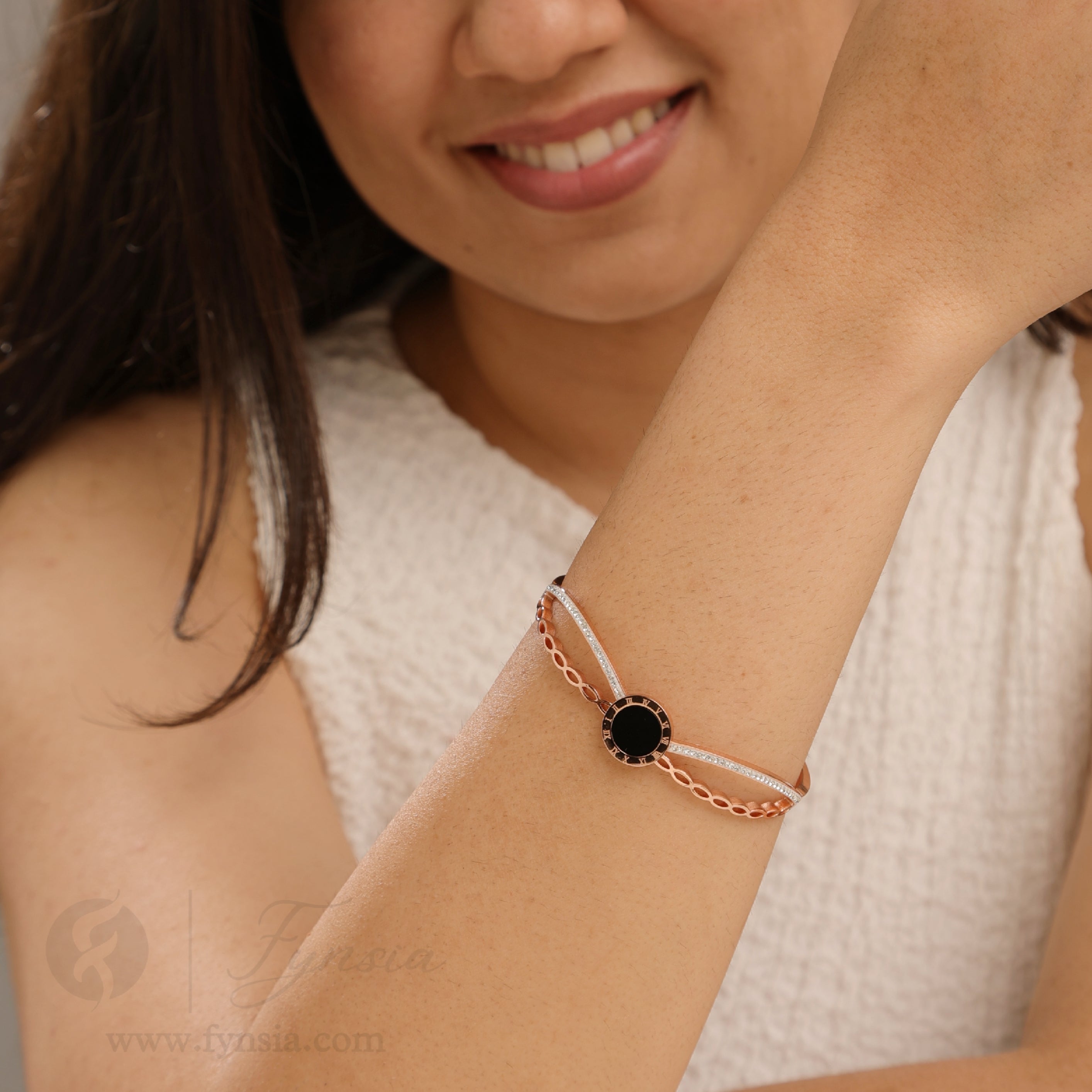Eira Rosegold Anti Tarnish Kada – Stainless Steel Bracelet | Fynsia